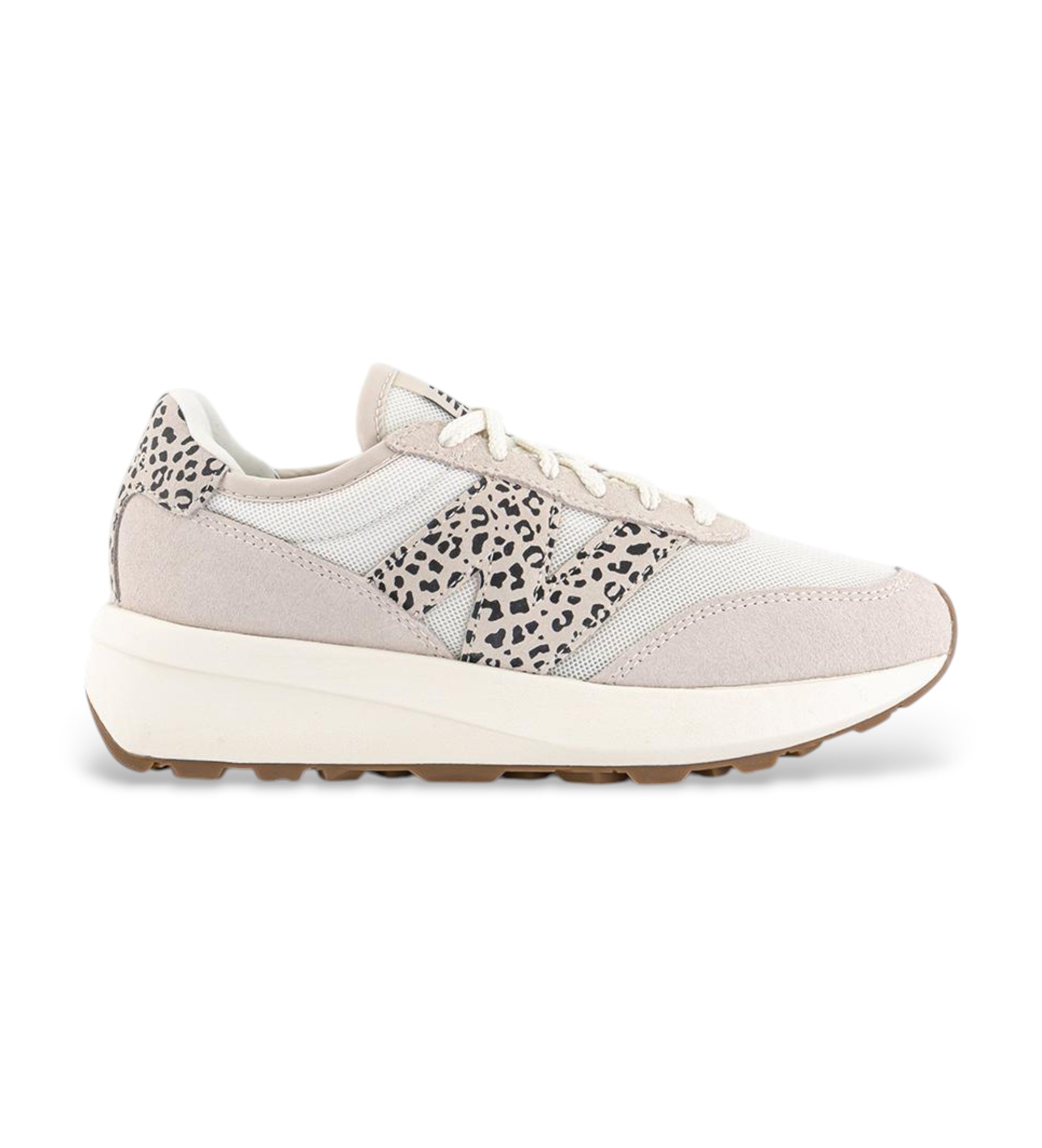 New Balance für Damen. U370V1 Leder Sneakers 370 beige (37), 3 bis 5 cm, Schnürsenkel, Lässig