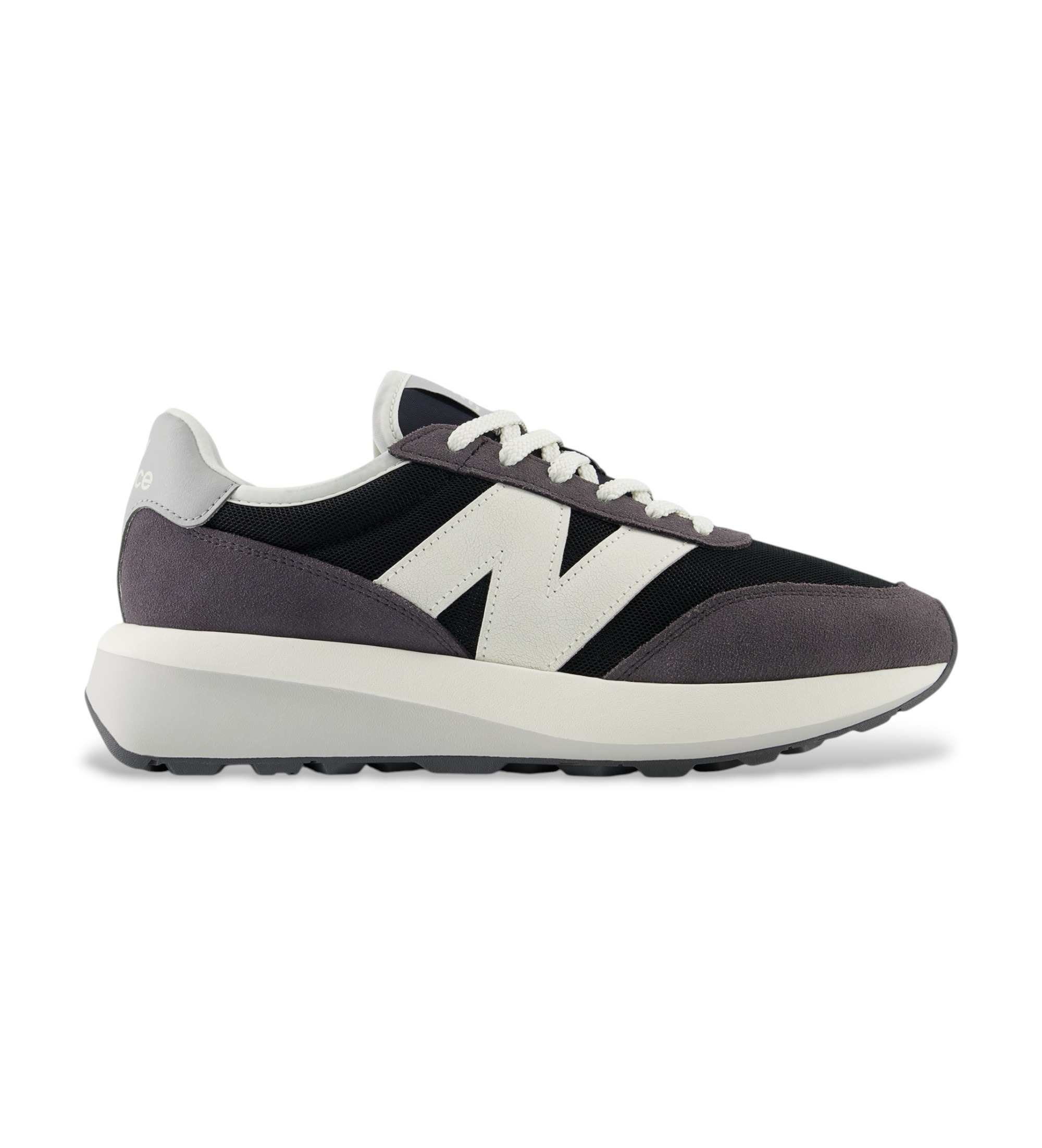 New Balance Unisex. U370V1 Leder-Sneaker 370, grau (38.5), Wohnung, Wildleder, Schnürsenkel, Lässig