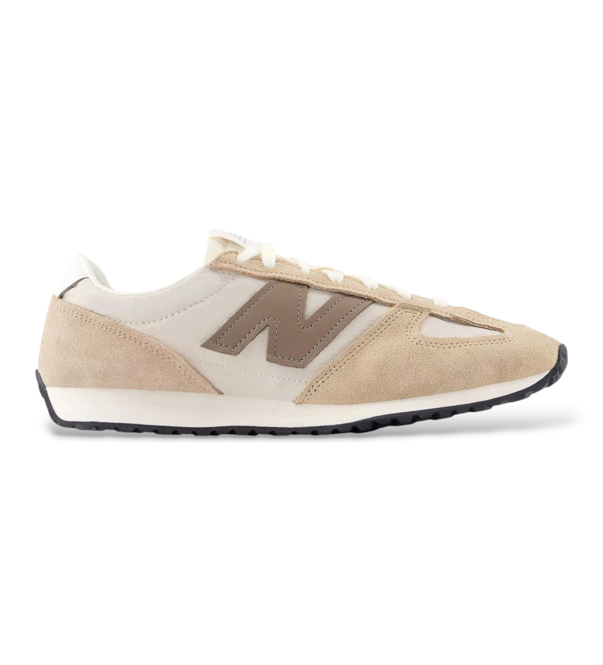 New Balance Unisex. U471V1 Leder-Sneaker 471, beige (38.5), Wohnung, Wildleder, Schnürsenkel, Lässig