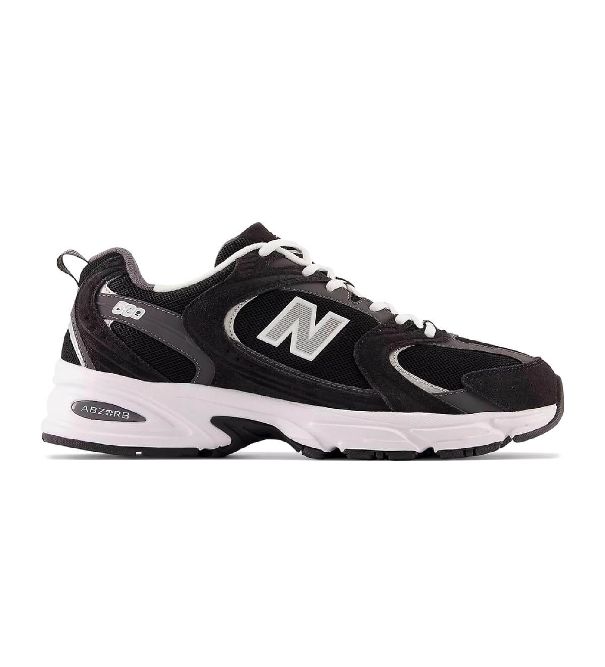 New Balance für Herren. MR530 Turnschuhe aus Leder 530 schwarz (37), Wohnung, Schnürsenkel, Lässig