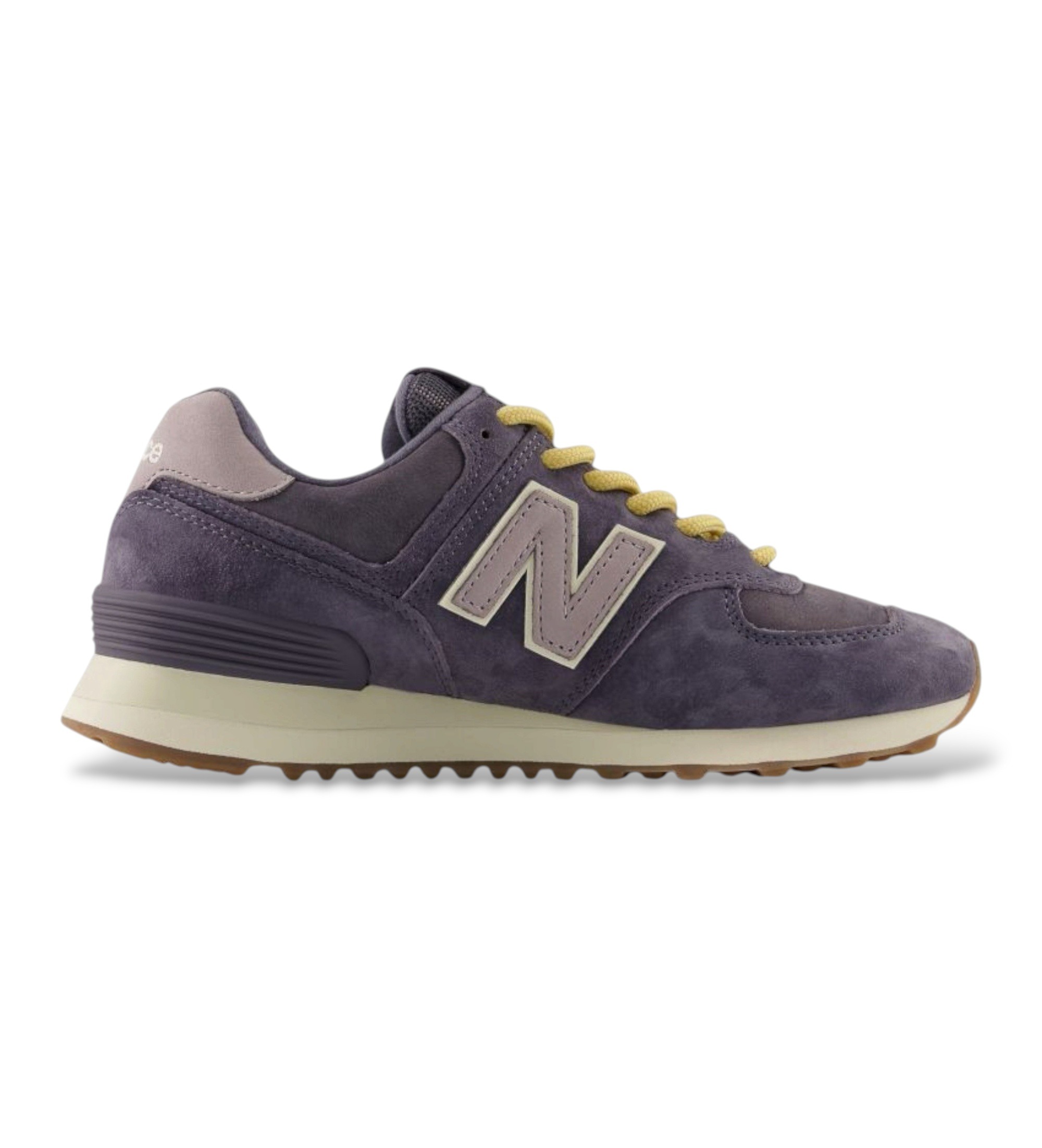 New Balance für Damen. W574V2_LI Leder-Sneaker 574 Grau (38), Wohnung, Wildleder, Schnürsenkel, Lässig