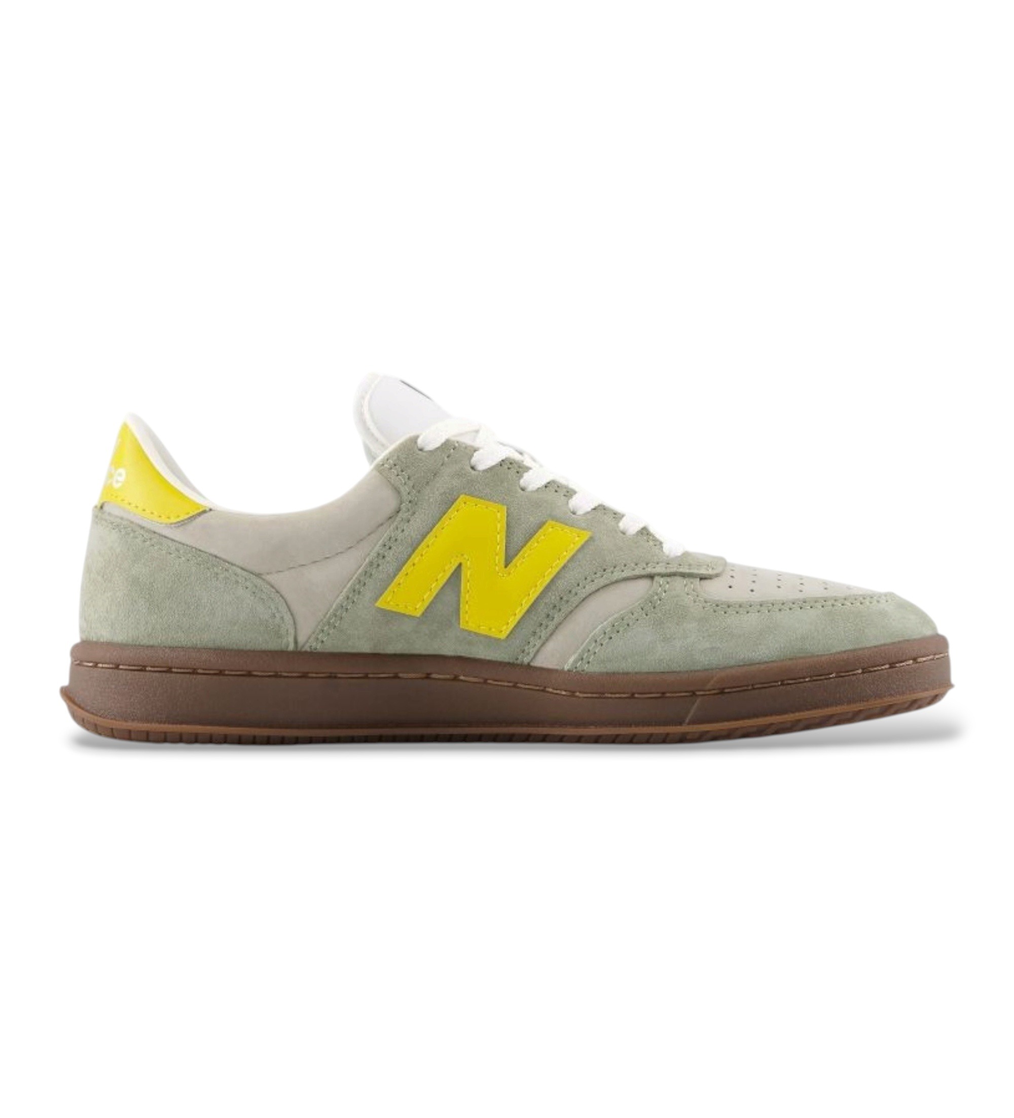 New Balance Unisex. CT500V1 Grüne T500-Leder-Sneaker (41.5), Wohnung, Nobuck, Schnürsenkel, Lässig