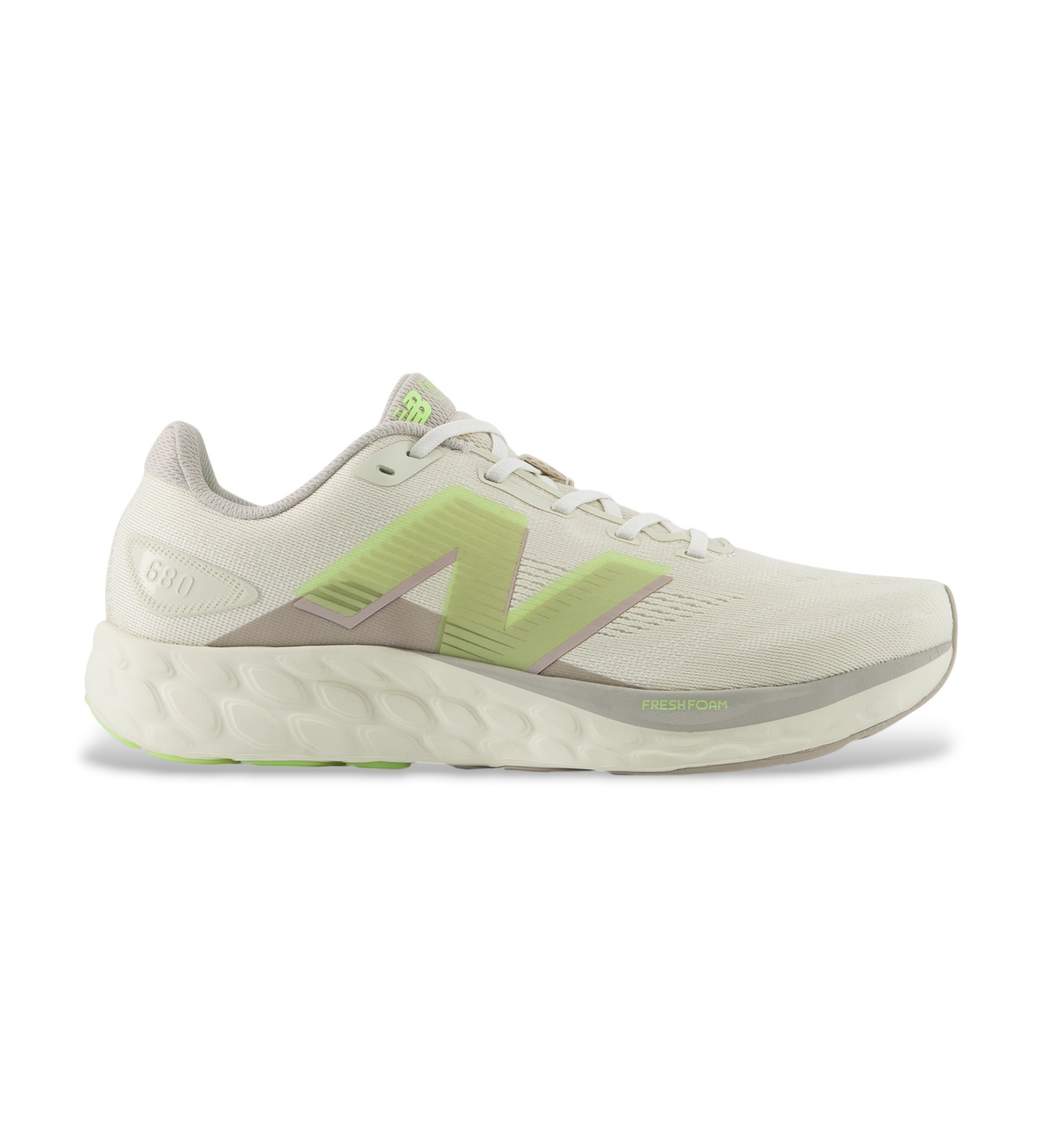 New Balance für Herren. M680V8 Fresh Foam 680 v8 Sneaker, beige (42), Stoff, Wohnung, Schnürsenkel, Lässig, Sportlich