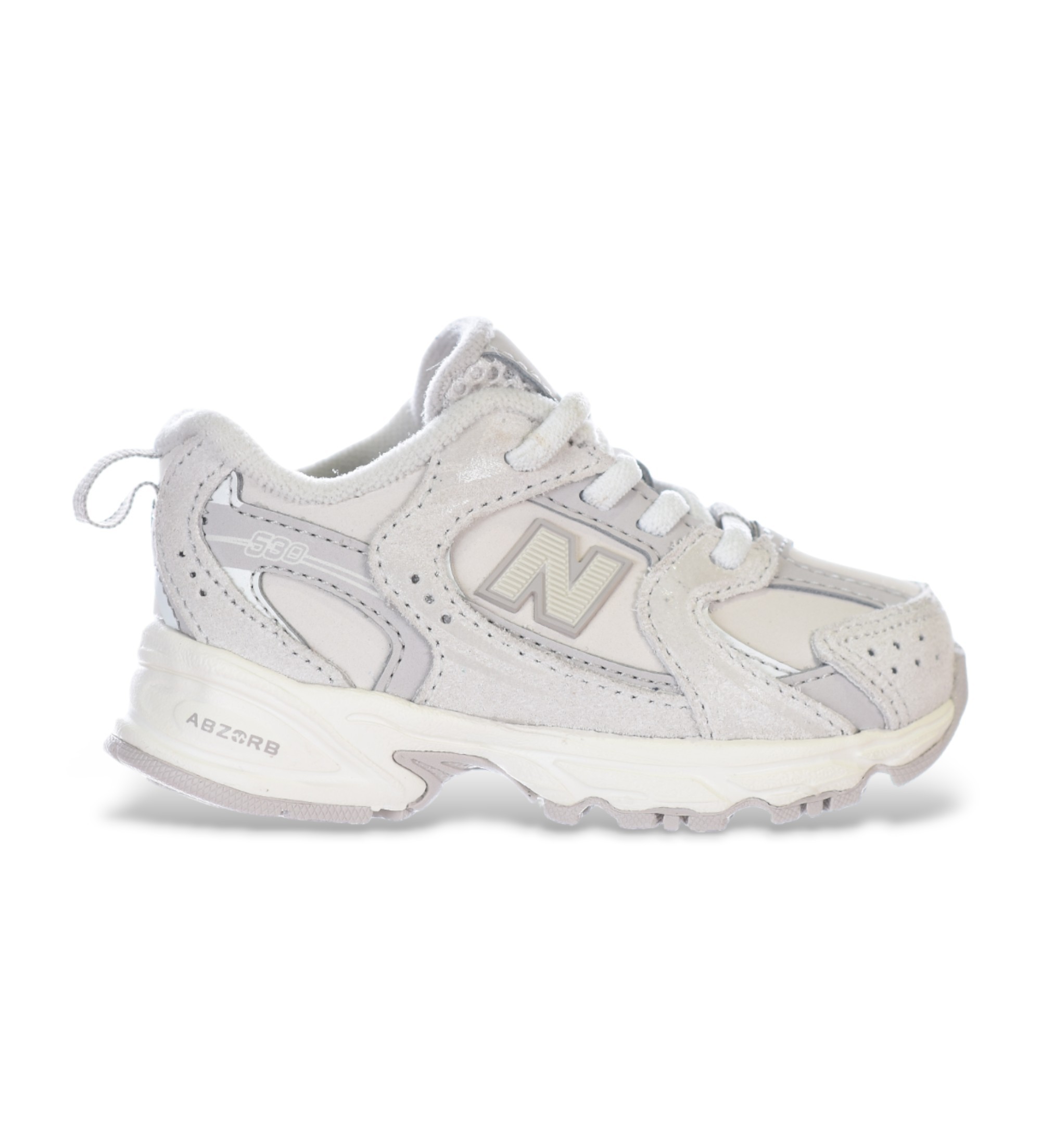 New Balance Unisex für Kinder. IZ530V1 Schuhe 530 Bungee weiß (22.5), Wohnung, Schnürsenkel, Lässig, Kinderbekleidung