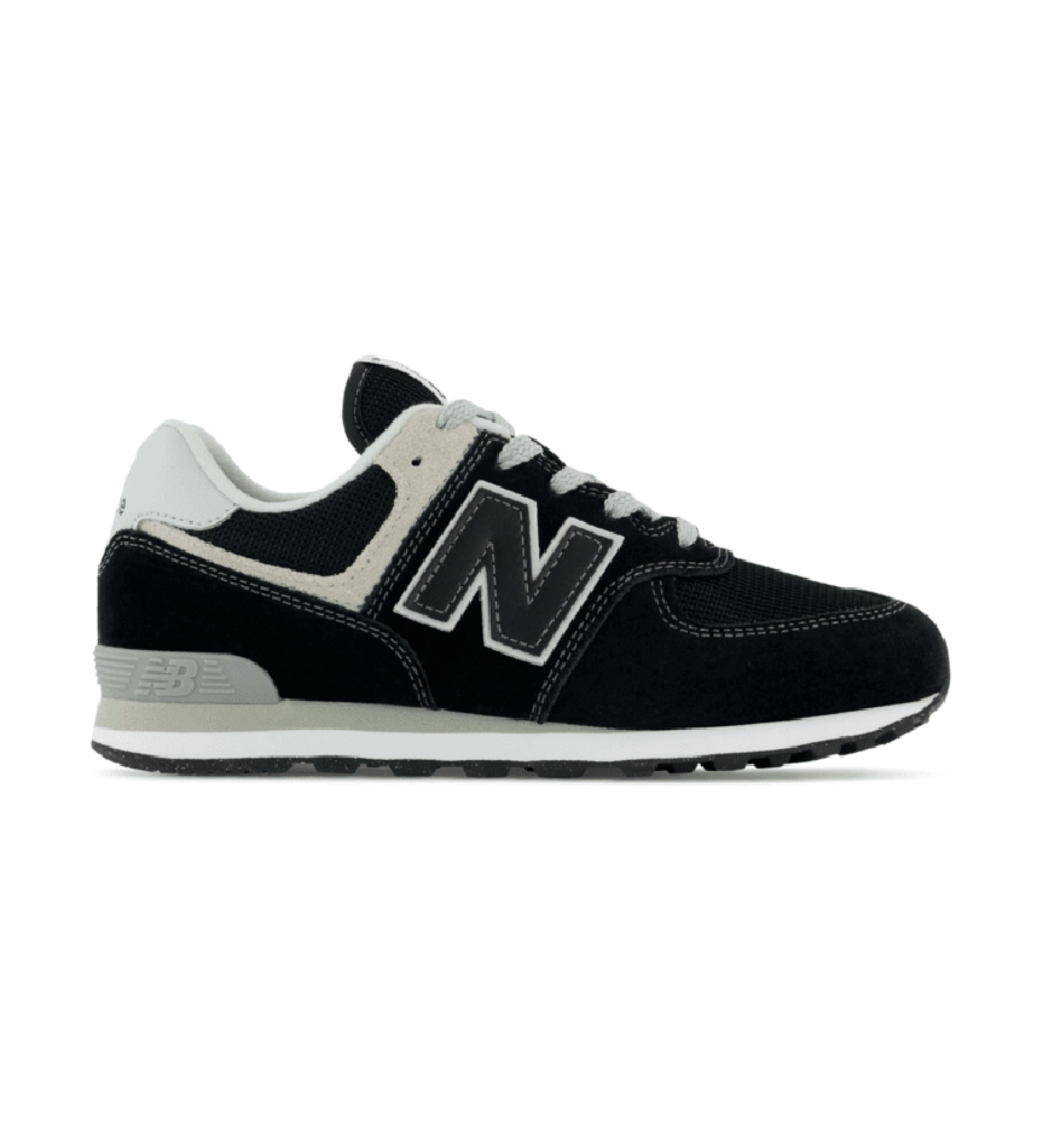 New Balance Unisex für Kinder. GC574V1 Turnschuhe 574 schwarz (20.5), Wohnung, Schnürsenkel, Lässig, Sportlich, Kinderbekleidung