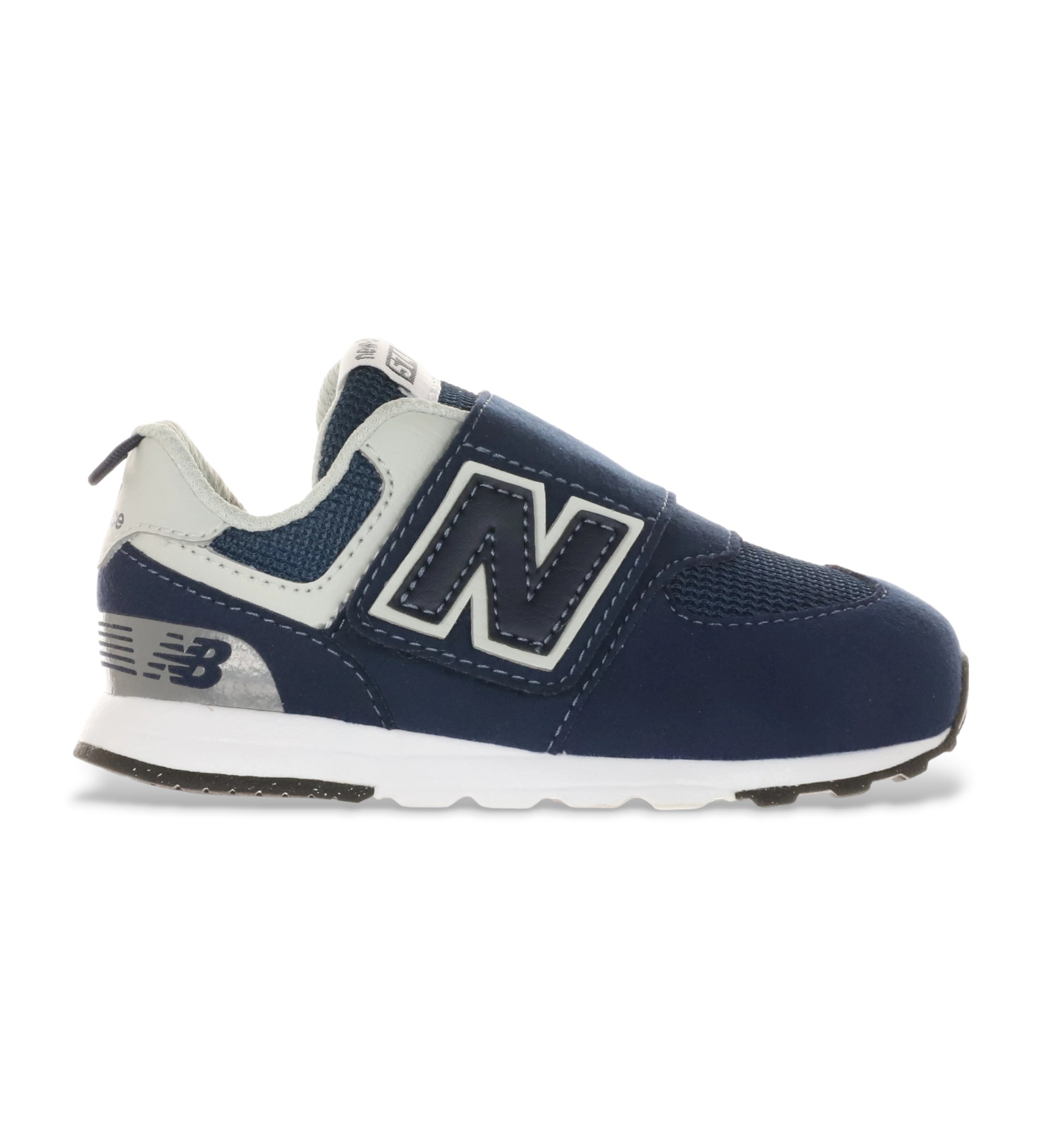 New Balance Unisex für Kinder. NW574V1 Sneakers 574 New marineblau (27.5), Wohnung, Klettverschluss, Lässig, Kinderbekleidung