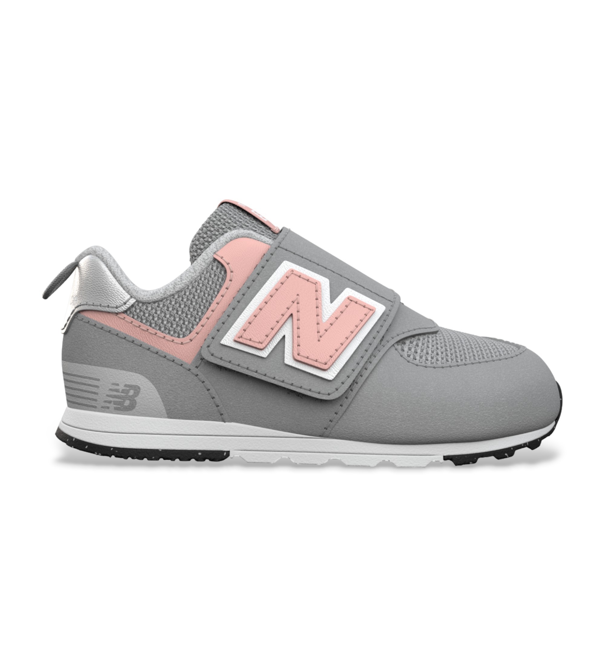 New Balance Unisex für Kinder. NW574V1 Turnschuhe 574 New-b grau (24), Wohnung, Klettverschluss, Lässig, Kinderbekleidung