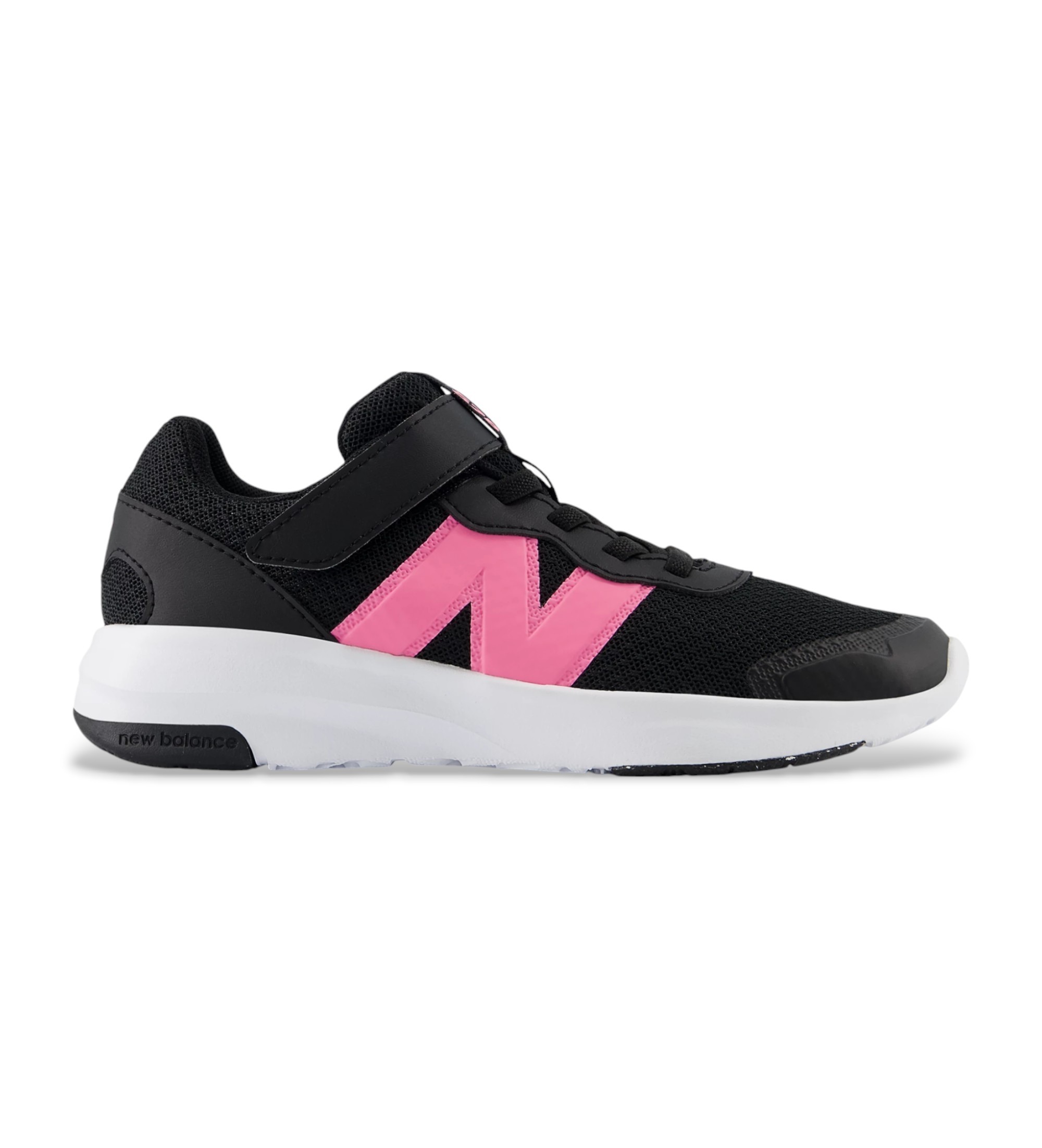 New Balance Unisex für Kinder. PT578V1 578v1 Bungee Lace Schuhe schwarz (32), Wohnung, Schnürsenkel, Klettverschluss, Lässig, Sportlich, Mul