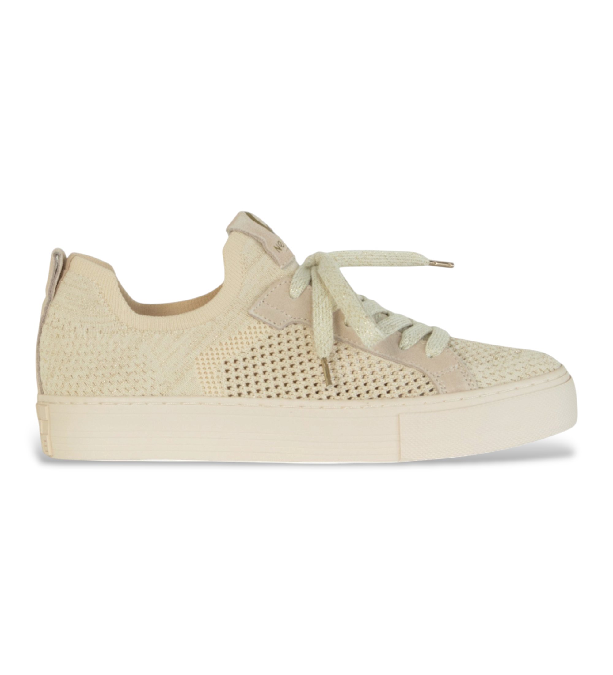 NO NAME für Damen. KNGHFX0 Trainer Arcade Fly gold (38), Stoff, Wohnung, Schnürsenkel, Lässig