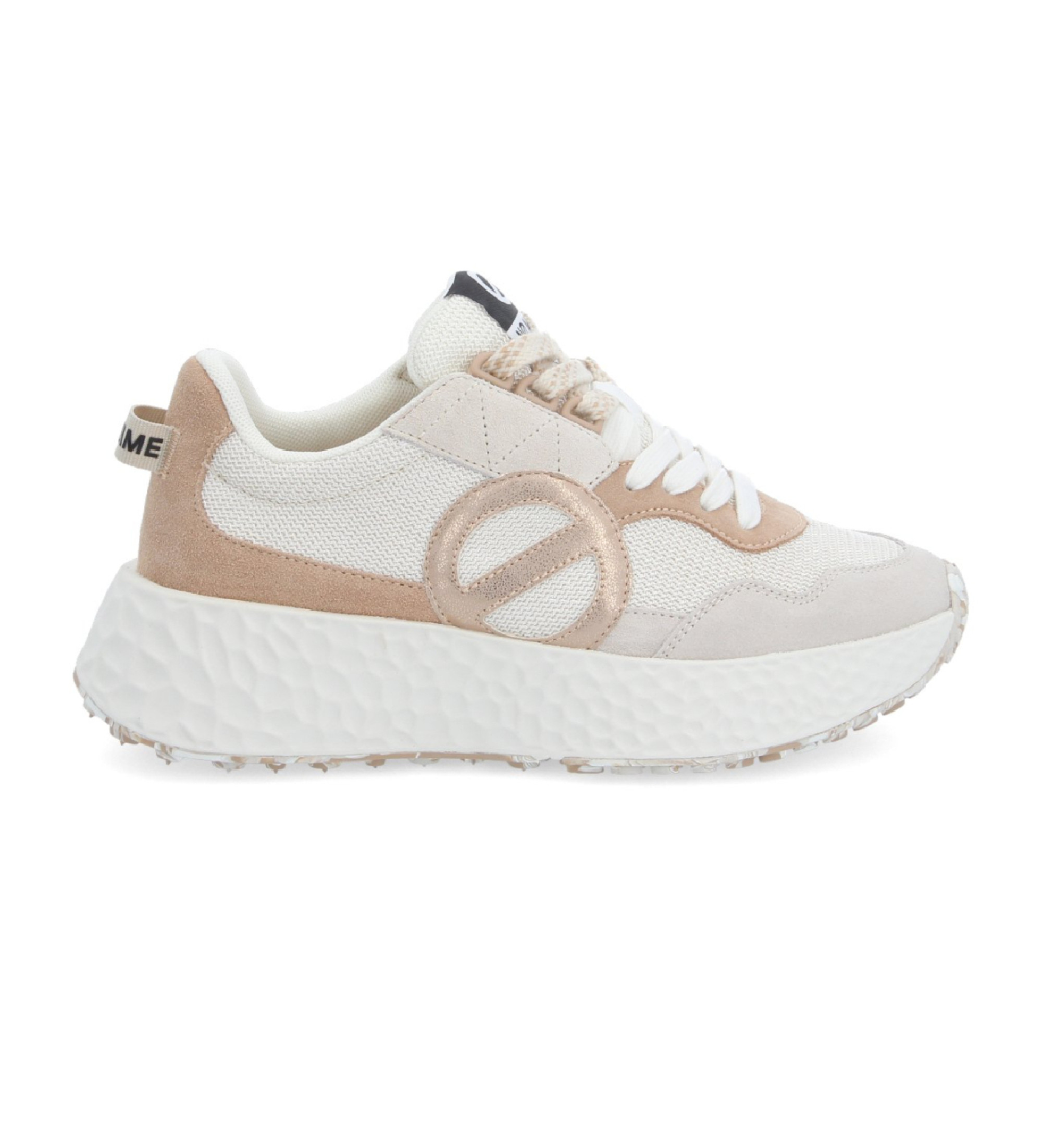 NO NAME für Damen. NNVEKSD Carter Jogger beige, bronzefarbene Lederschuhe (36), 3 bis 5 cm, Schnürsenkel, Lässig