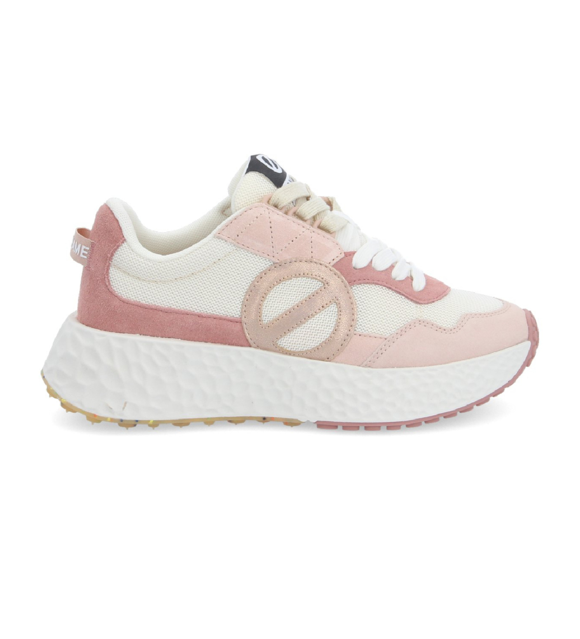 NO NAME für Damen. NNVEKSD Carter Jogger rosa Leder Turnschuhe (37), 3 bis 5 cm, Schnürsenkel, Lässig