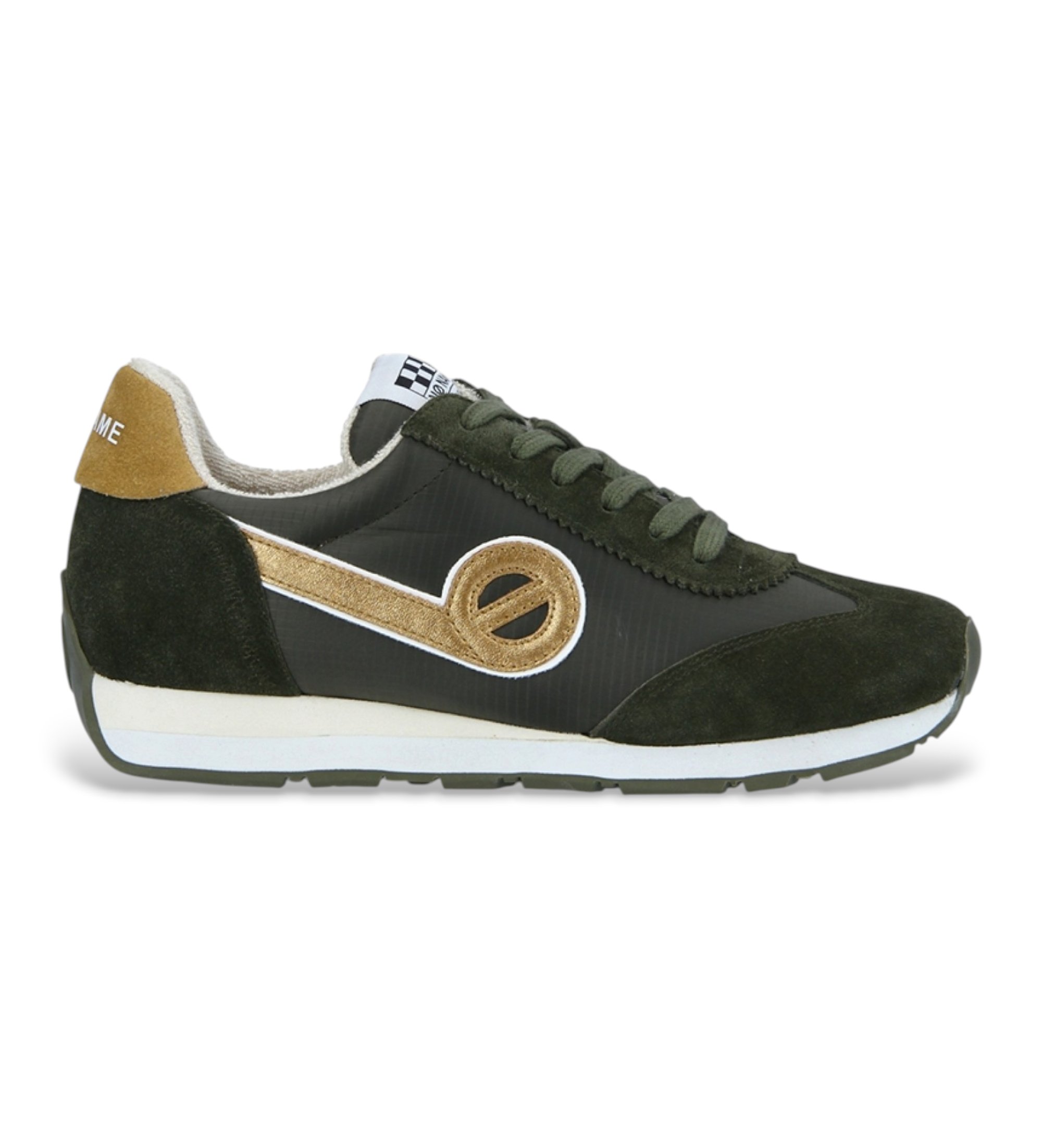 NO NAME für Damen. KNHRCA0 City Run Jogger Lederschuhe grün (38), Wohnung, Schnürsenkel, Lässig