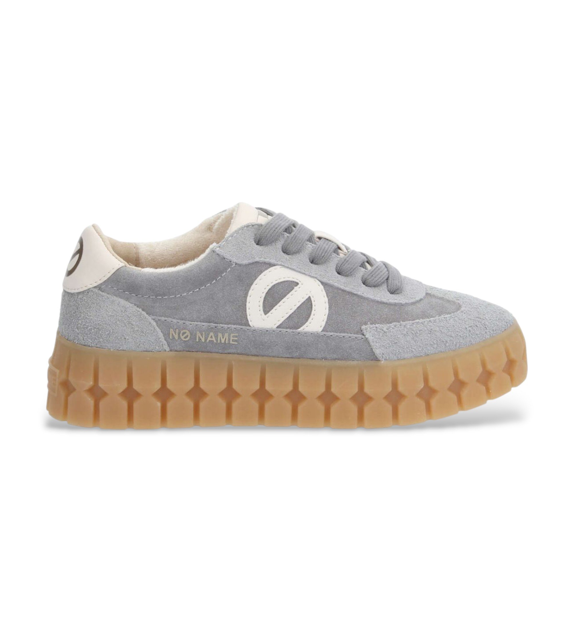 NO NAME für Damen. TNPSCV0 Play Side Leder Turnschuhe grau (36), 3 bis 5 cm, Schnürsenkel, Lässig