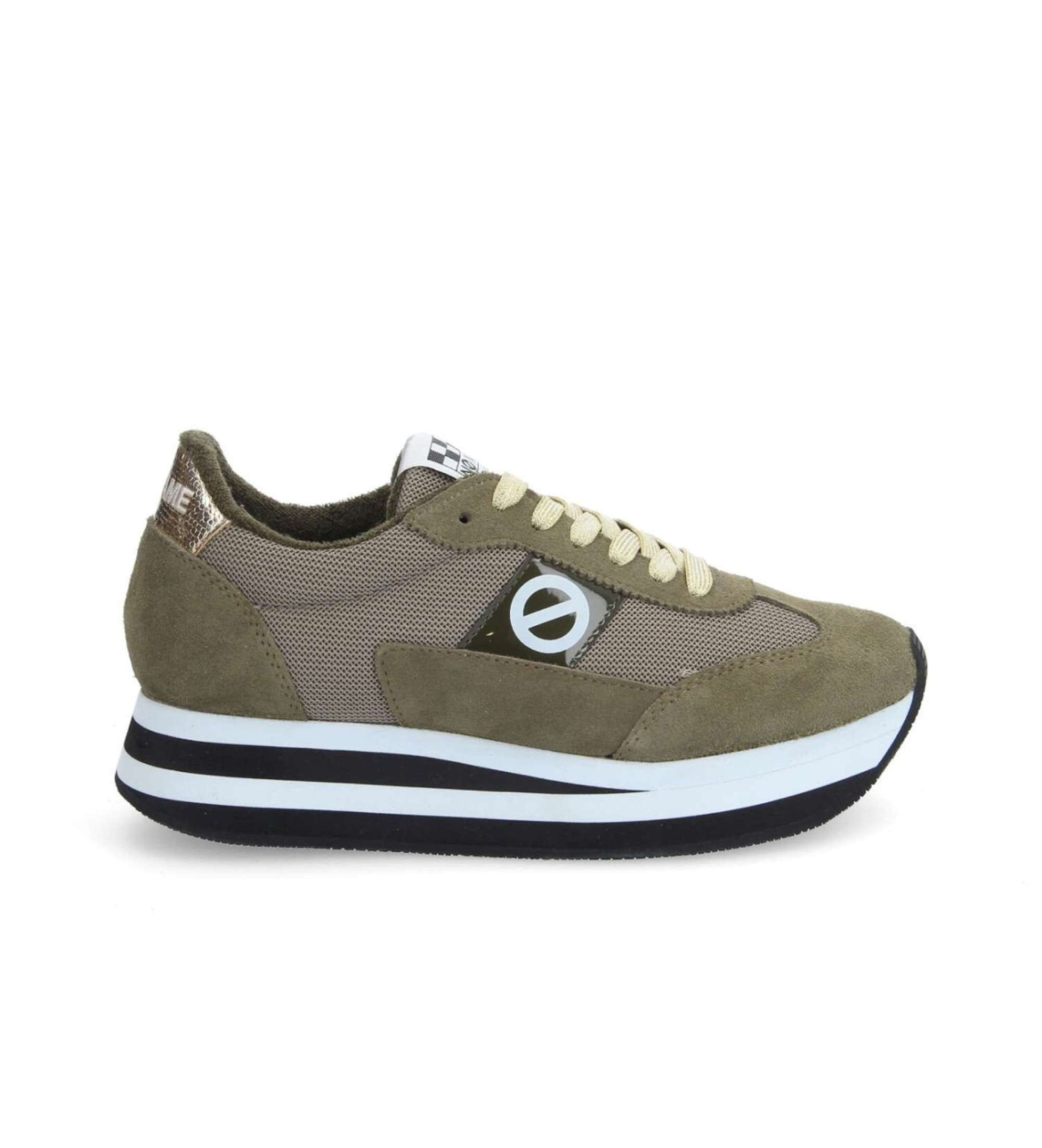 NO NAME für Damen. KNIMKNI Turnschuhe Flex Jogger grün (41), 1 bis 3 cm, Schnürsenkel, Lässig, Recyceltes Polyester
