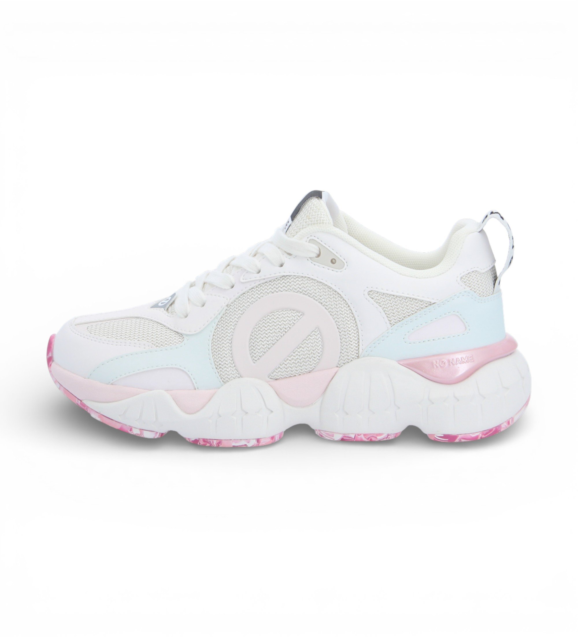 NO NAME dla kobiet. PNVKKND Trenerzy Krazee Runner biały, różowy (38), 3 do 5 cm, Smycze, Zwykły, Rosa