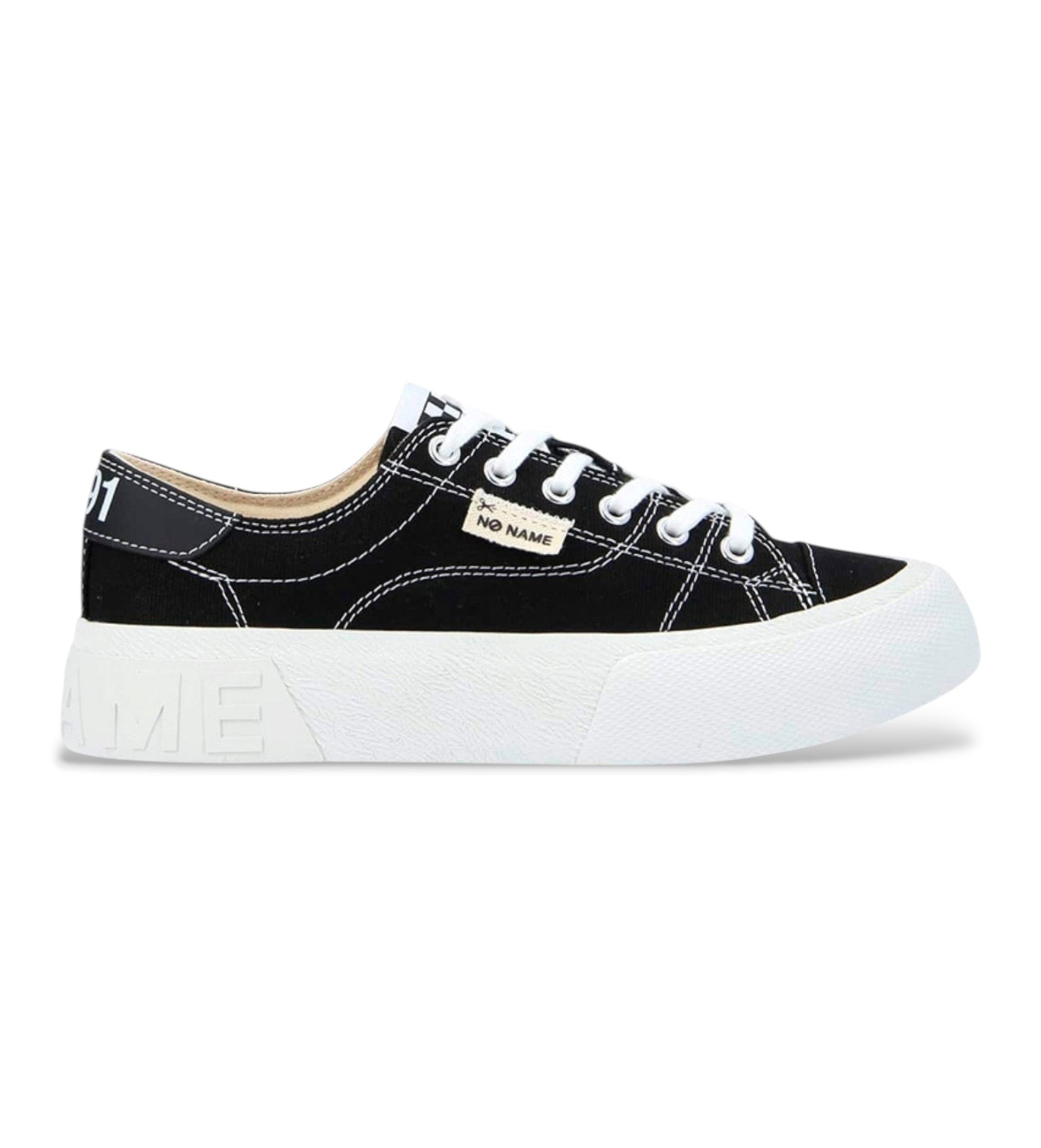NO NAME für Damen. QNBCOD0 Turnschuhe Reset Sneaker schwarz (41), Stoff, Wohnung, Schnürsenkel, Lässig