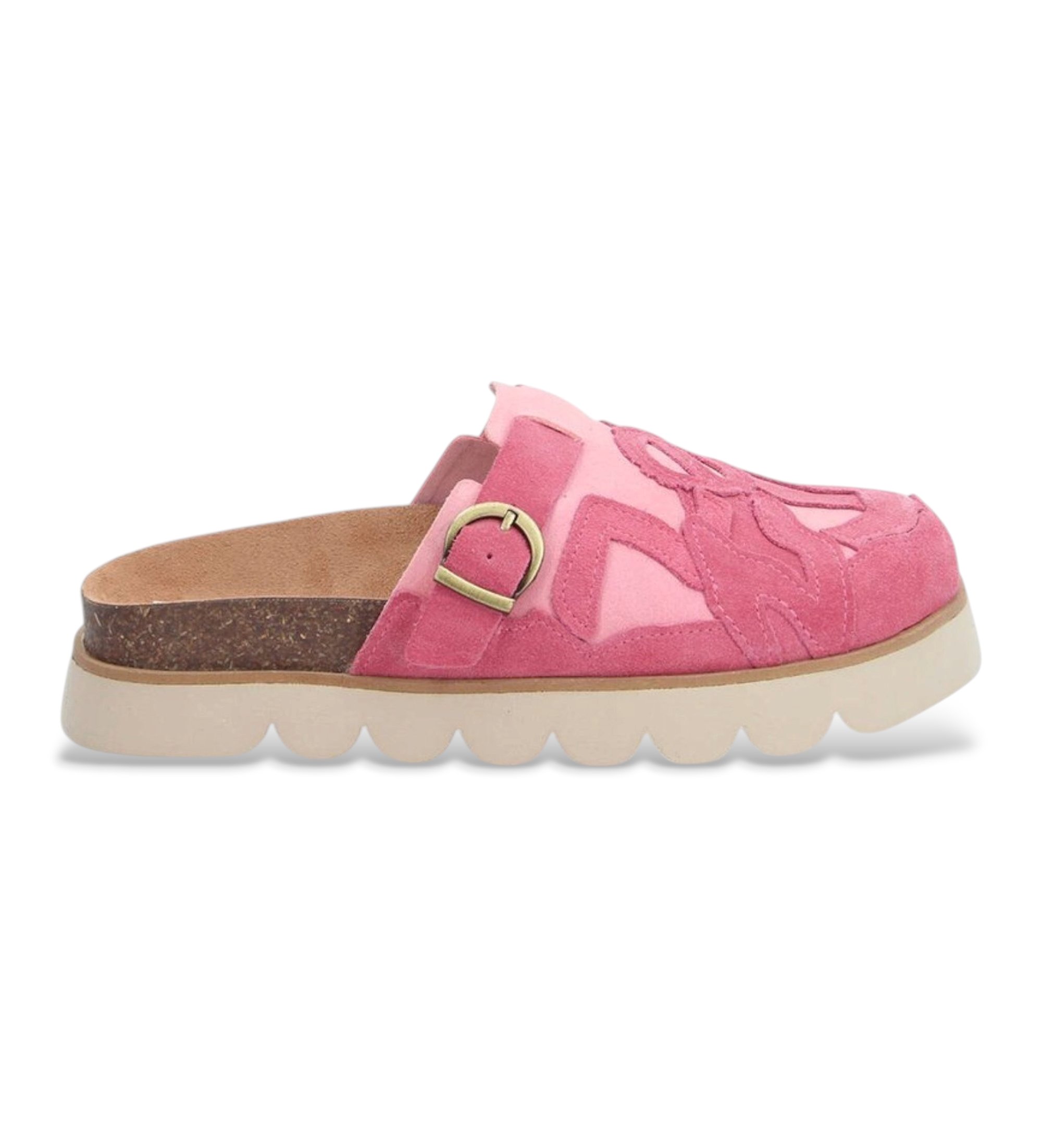 NO NAME für Damen. SNSMVS0 Leder Clogs Einsätze rosa (39), Wohnung, Spaltleder, Keine, Lässig