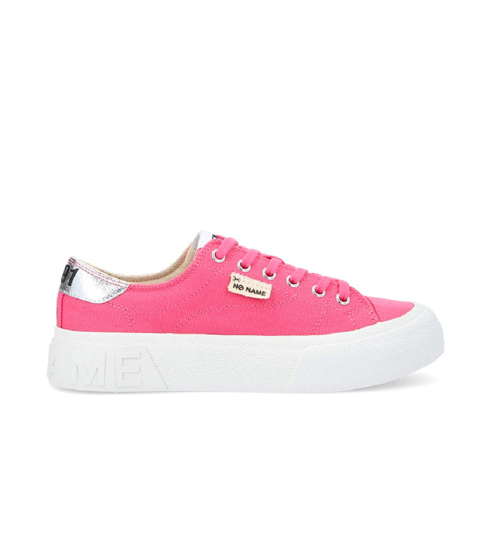 NO NAME für Damen. QNBCOD0 Canvas Turnschuhe aus recycelter Baumwolle Reset Sneaker rosa (39), Stoff, Wohnung, Schnürsenkel, Lässig