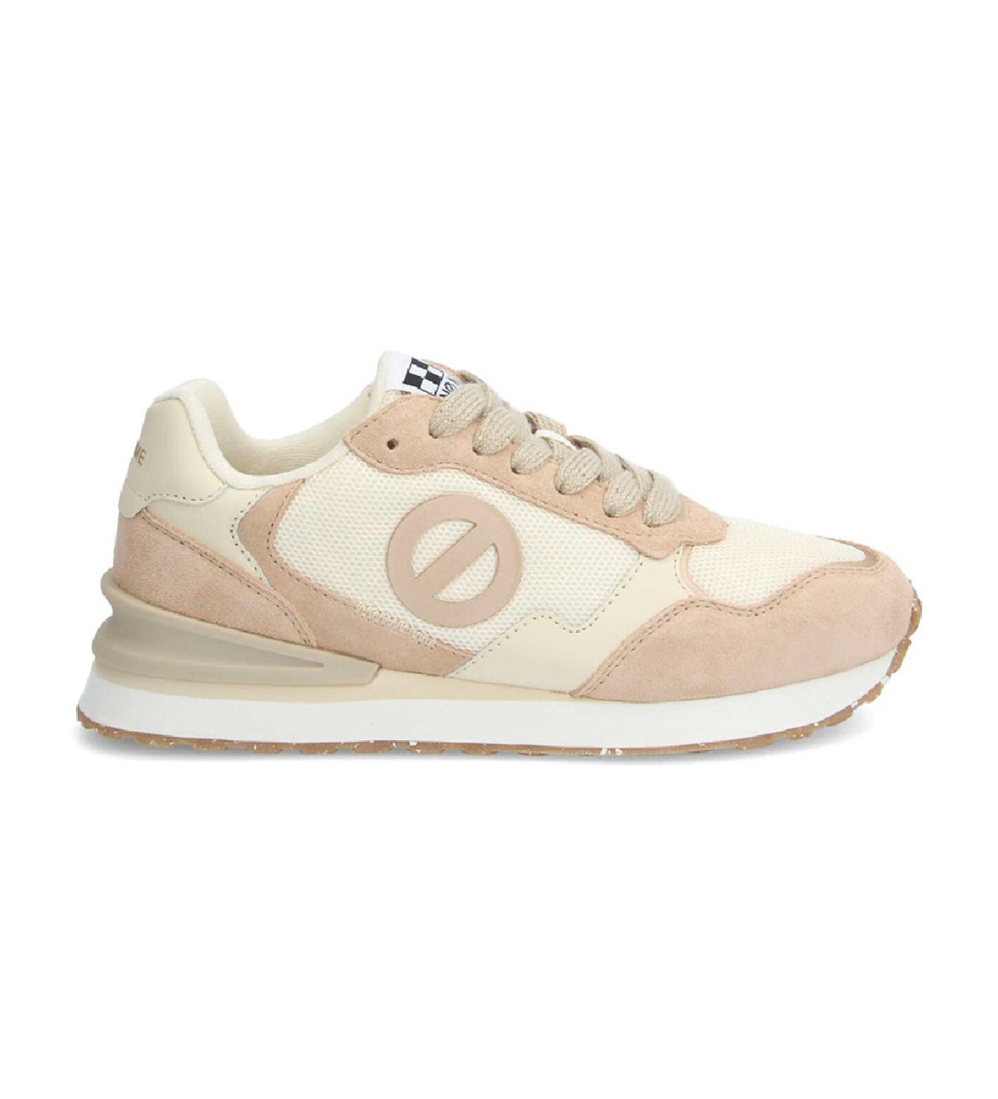 NO NAME für Damen. QNIPSME Leder Turnschuhe Tova Runner beige (41), Wohnung, Schnürsenkel, Lässig