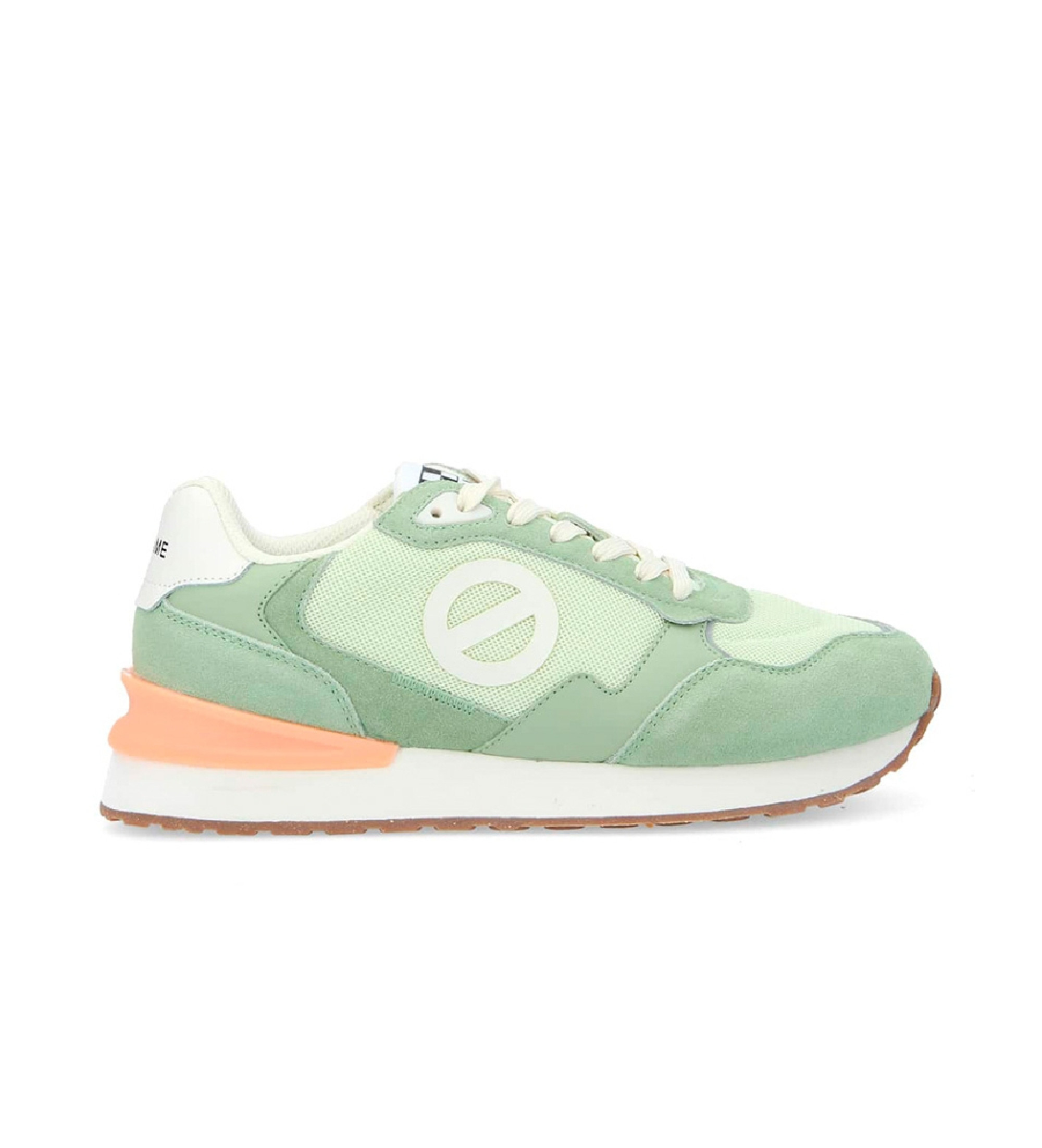 NO NAME für Damen. QNIPSM0 Tova Runner Turnschuhe aus Leder und Mesh mit hellgrüner Sohle (38), Wohnung, Schnürsenkel, Lässig