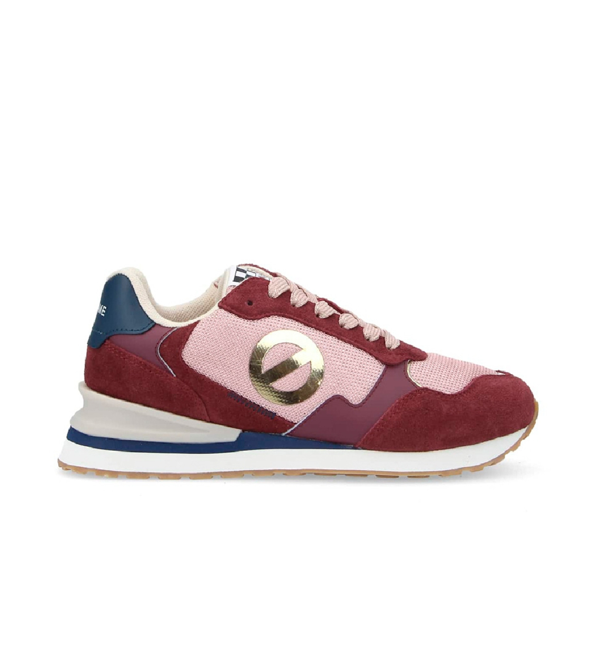 NO NAME für Damen. QNIPSK0 Tova Runner Turnschuhe aus Leder und Canvas mit hellbrauner Sohle (37), Wohnung, Schnürsenkel, Lässig, Kastanienb