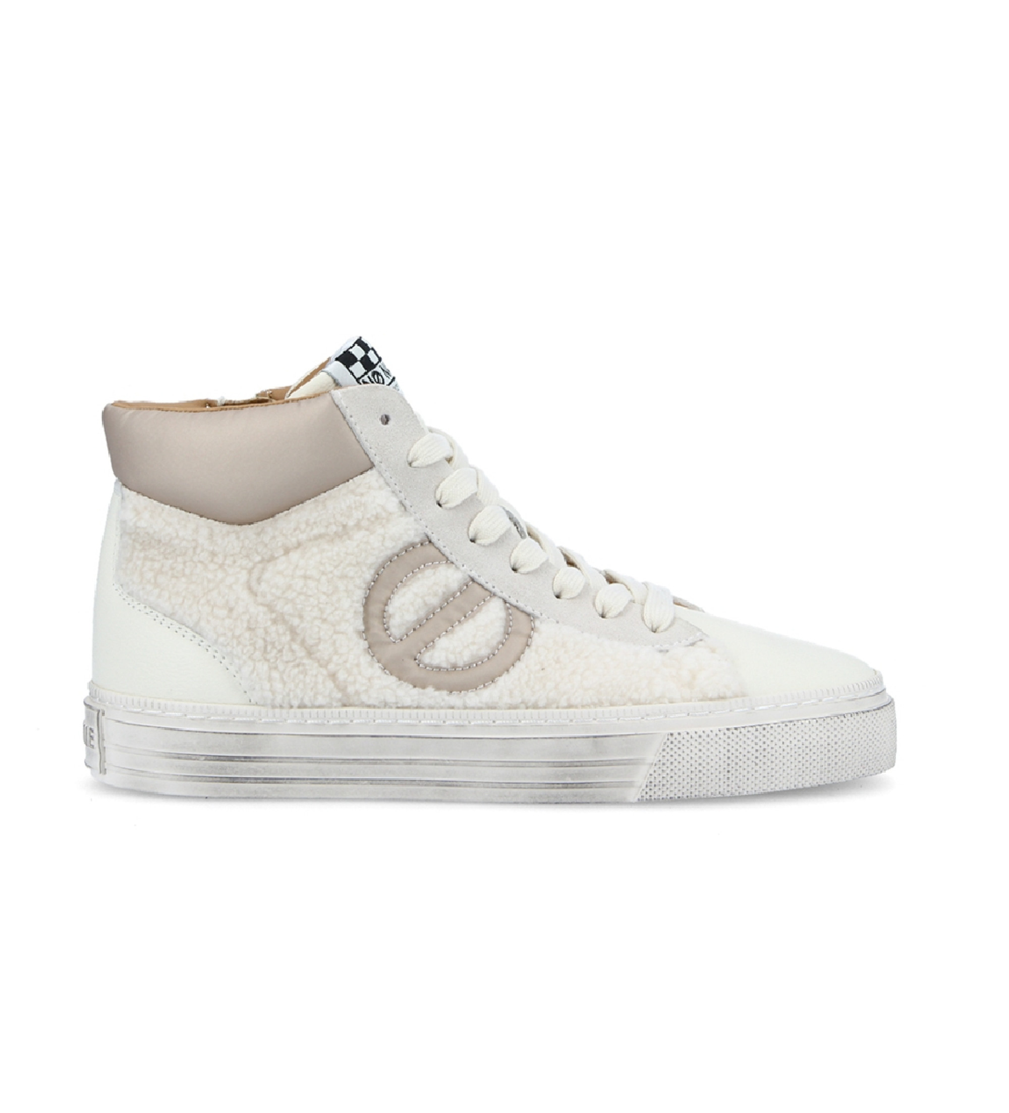 NO NAME für Damen. LNGRCC0 Turnschuhe Strike hoch beige (39), Stoff, Wohnung, Schnürsenkel, Lässig