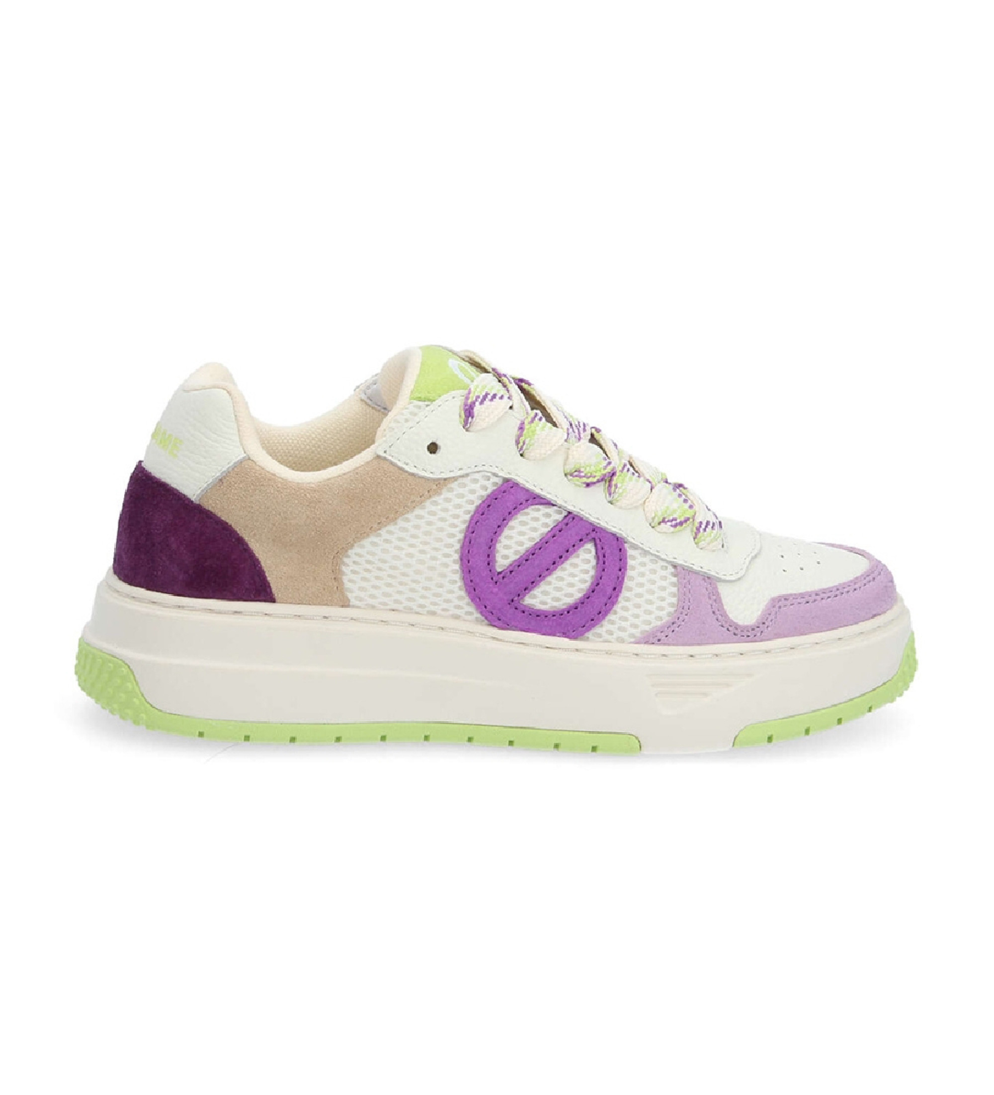NO NAME für Damen. SNASSME Mehrfarbige Snassme Leder Sneakers (36), Wohnung, Schnürsenkel, Lässig
