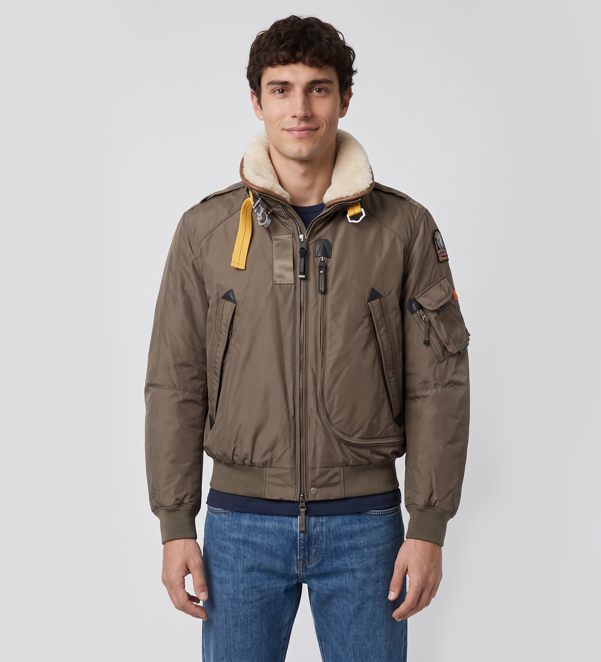 Parajumpers für Herren. 26WMPMJKMA26 Jacke Fire S. braun (M), Lässig, Polyamid