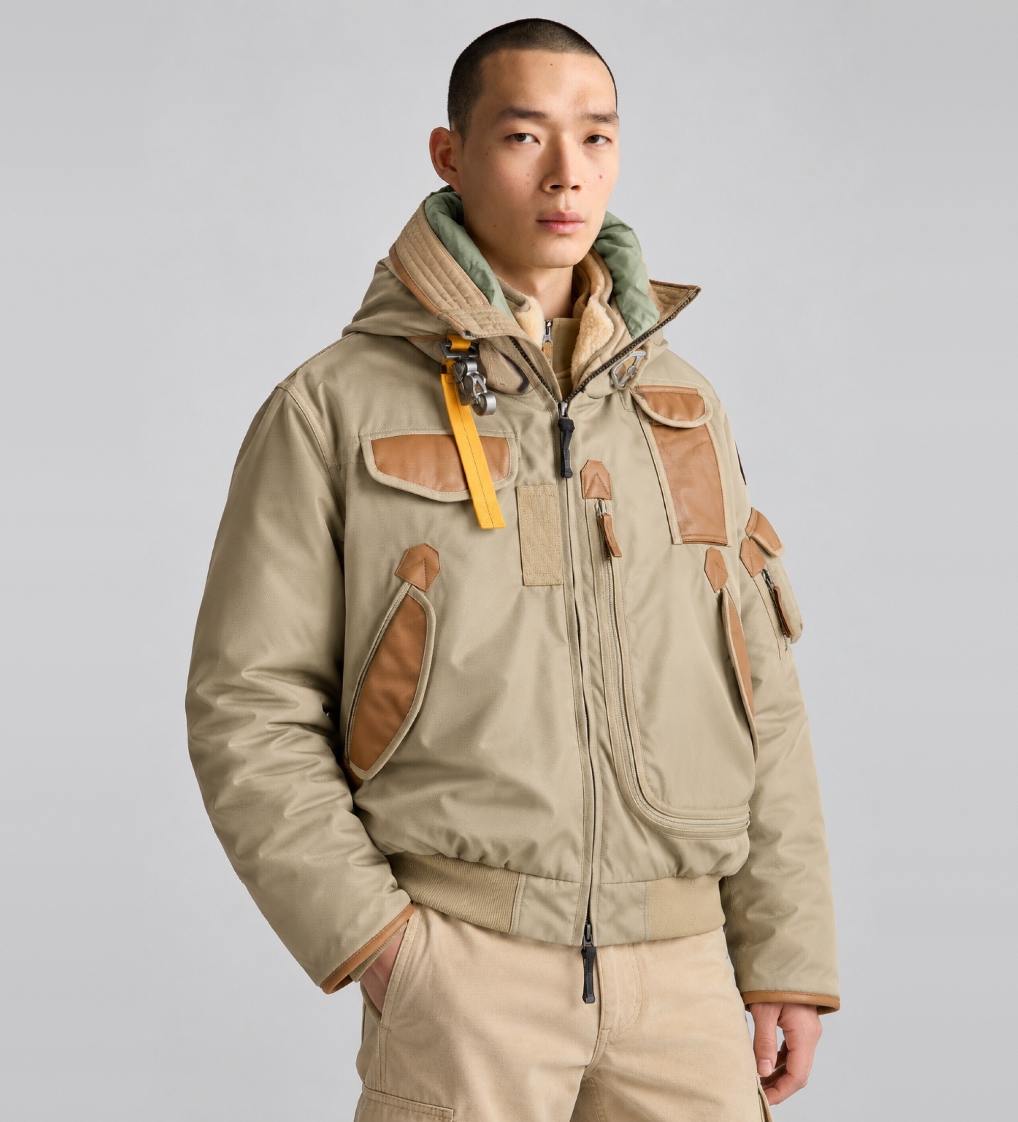 Parajumpersvoor mannen. 26WMPMJKBV01 Gobi 20e jubileumjas beige (L), Casual, Polyamide