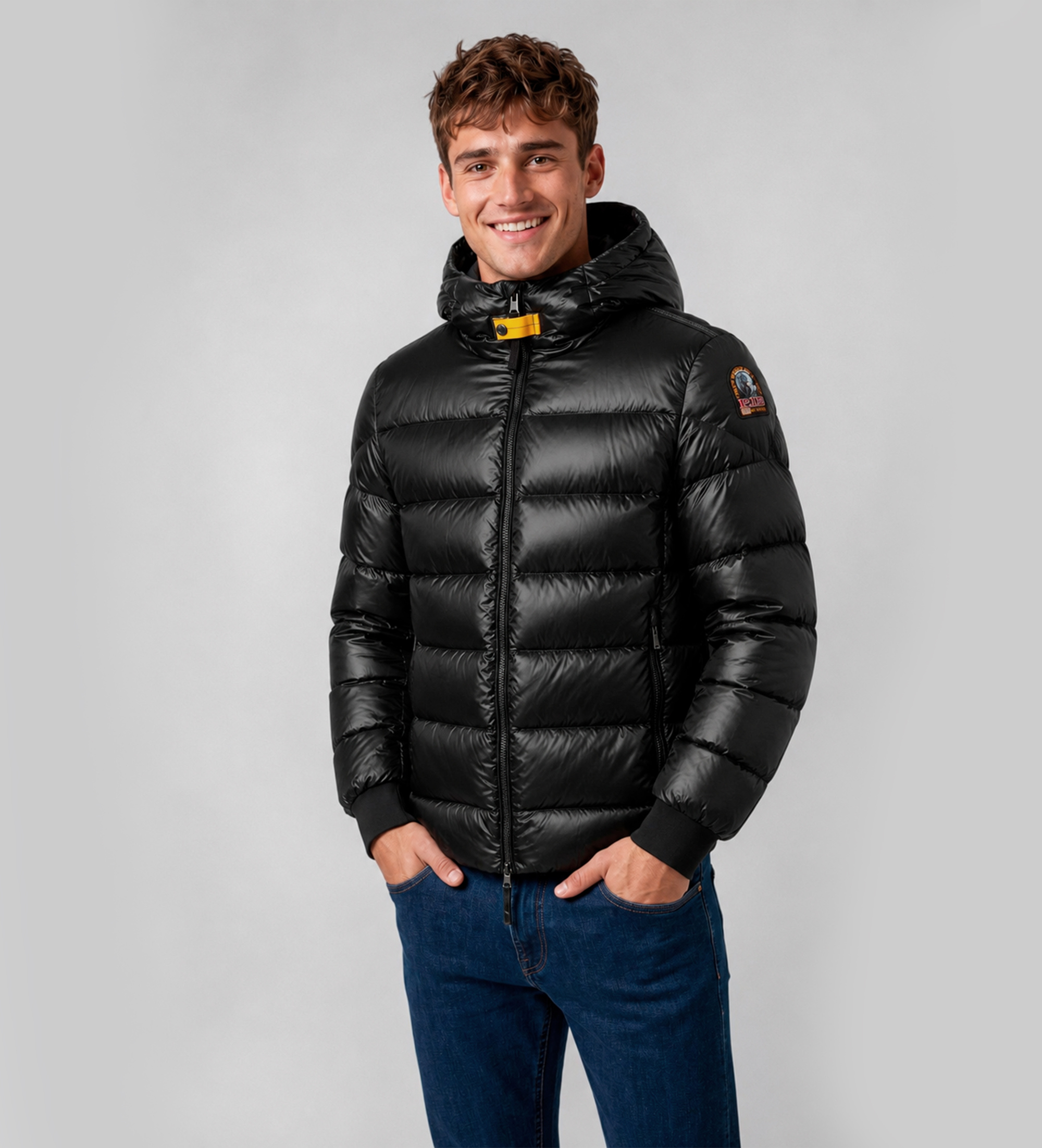 Parajumpers für Herren. 26WMPMPUSX13 Jacke Pharrell schwarz (L), Lässig, Polyester