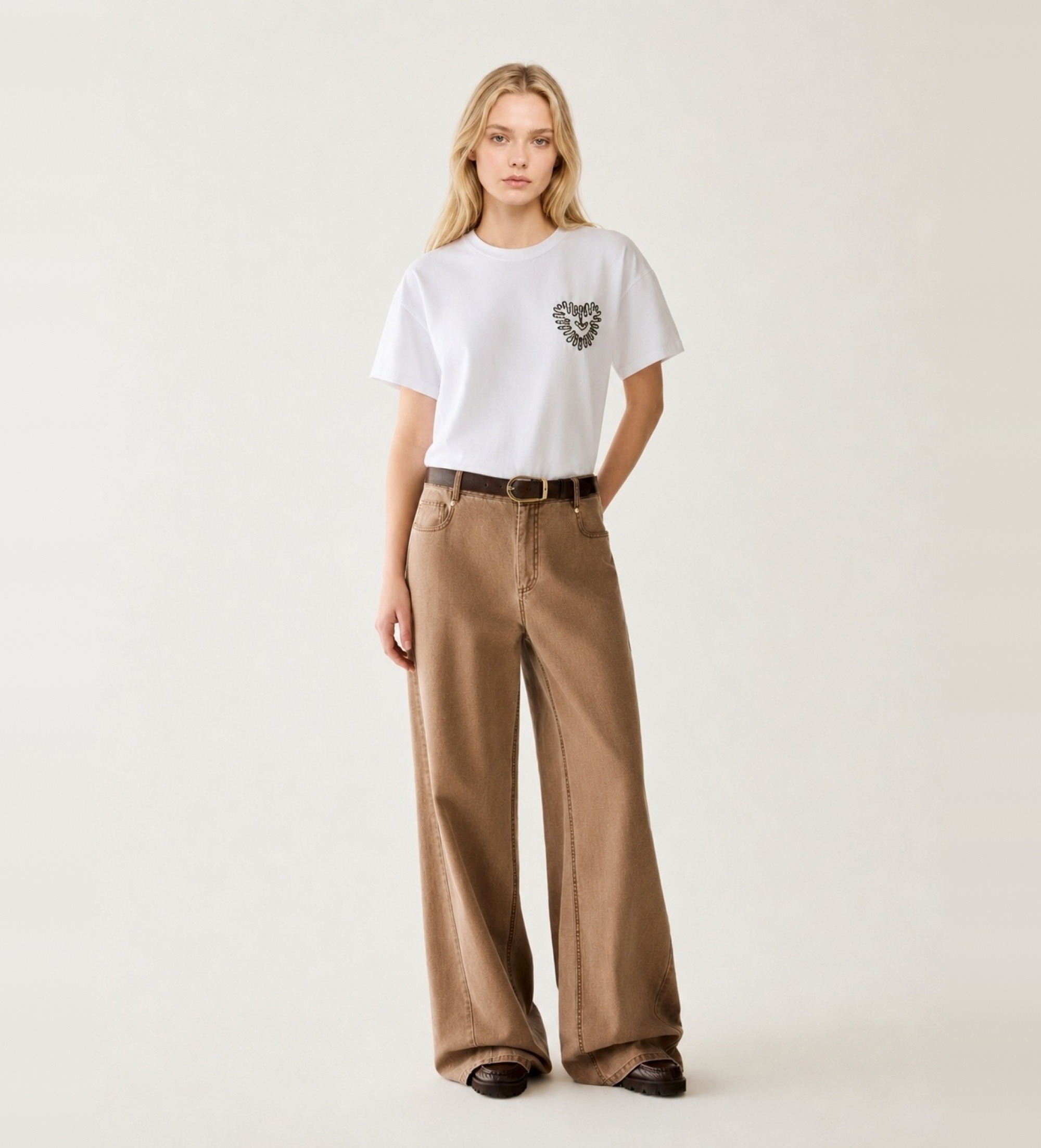 PennyBlack für Damen. 2621136183200 Weite Hose Grammo braun (40), Lässig, Baumwolle
