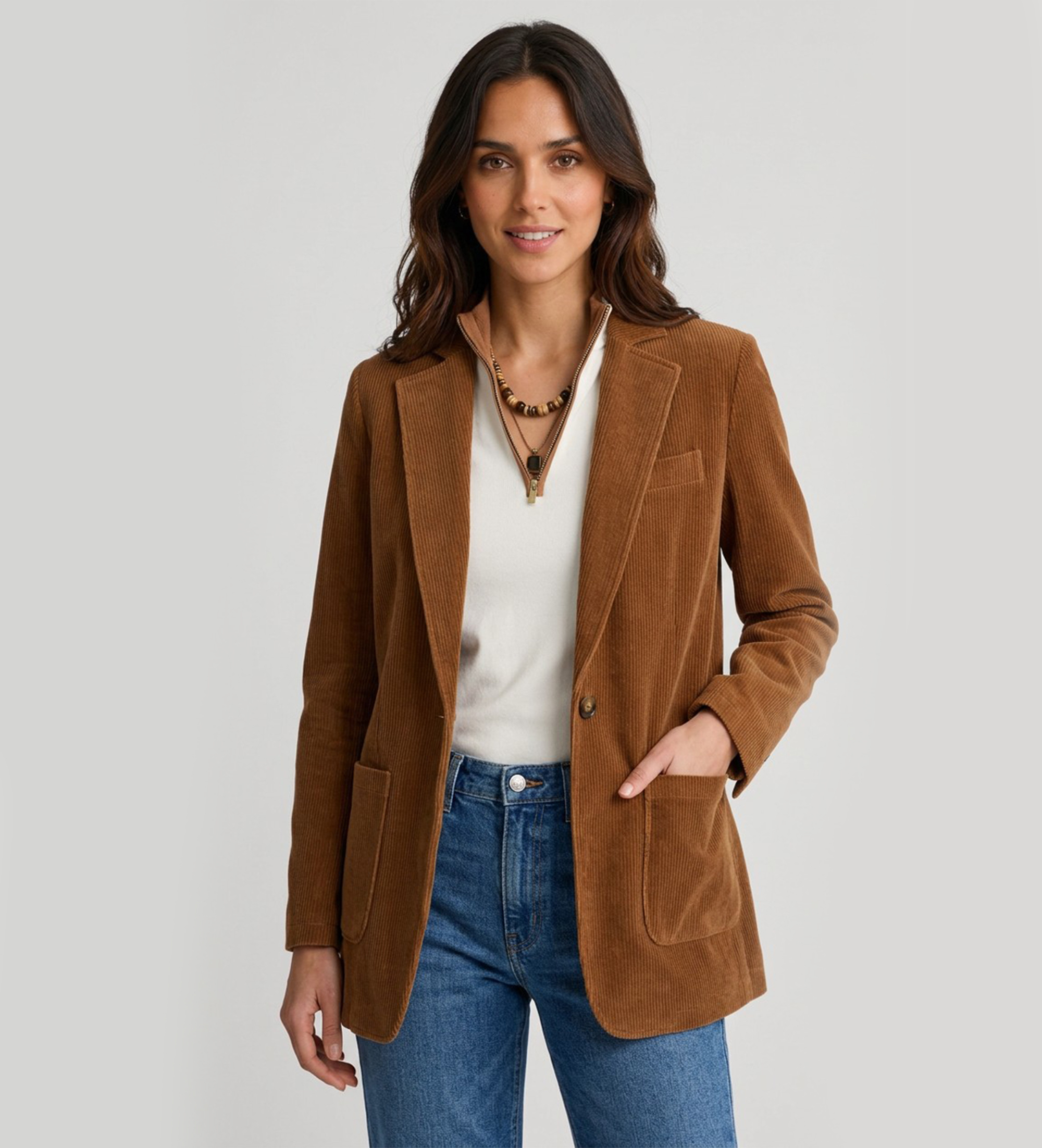 PennyBlack für Damen. 2621916106200 Braune Candore Samt-Strickjacke (40), Lässig, Baumwolle