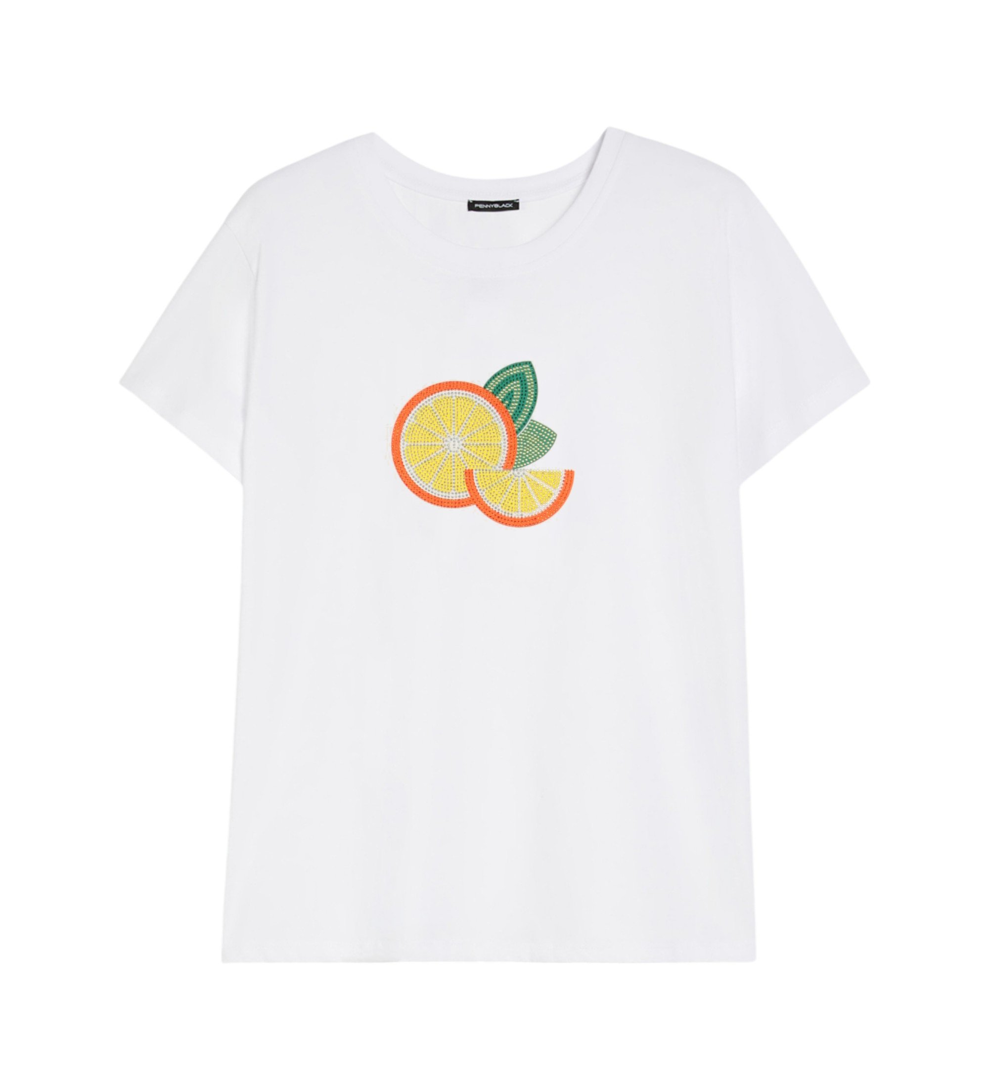 PennyBlack für Damen. 2511971023200 Sohlen-T-Shirt weiß (M), Lässig, Baumwolle, Kurzarm