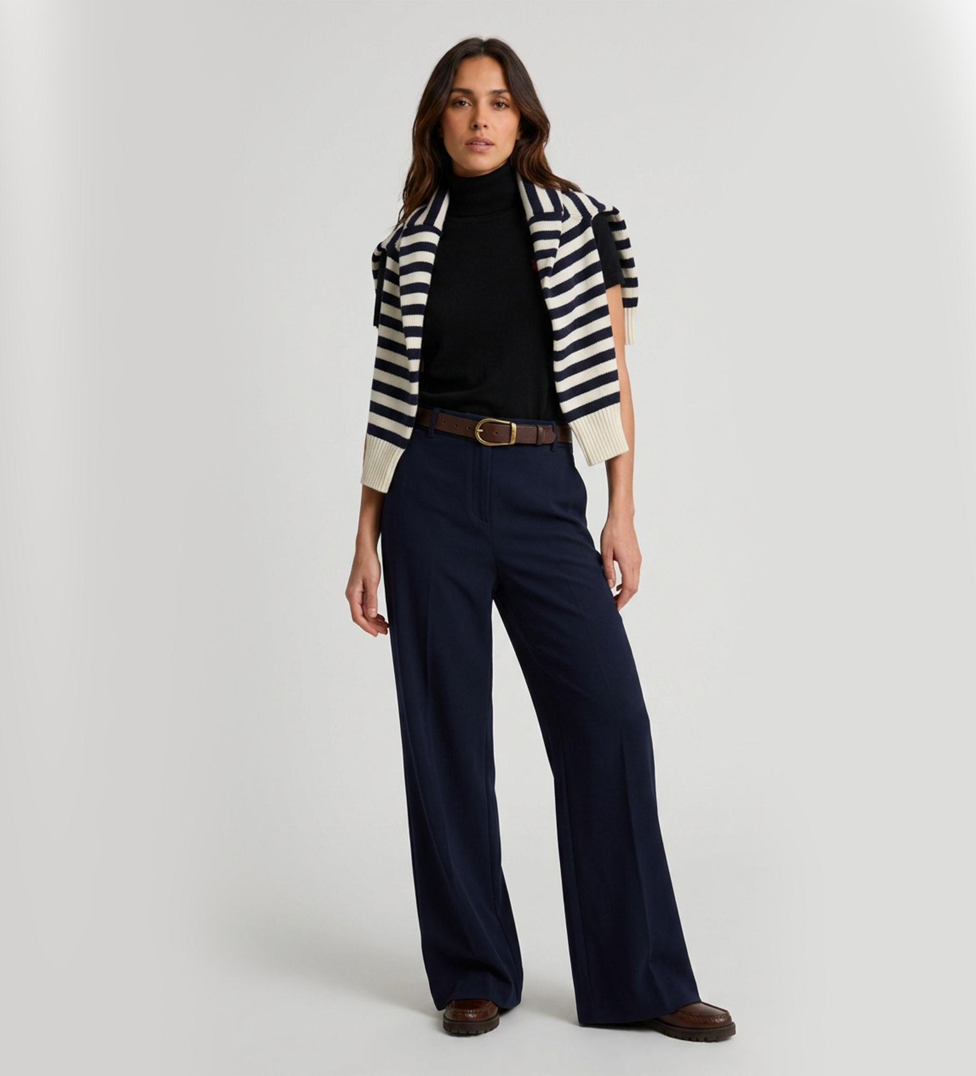 PennyBlack für Damen. 2621136092200 Weite Hose aus Povatta-Cady in Marineblau (42), Lässig, Polyester
