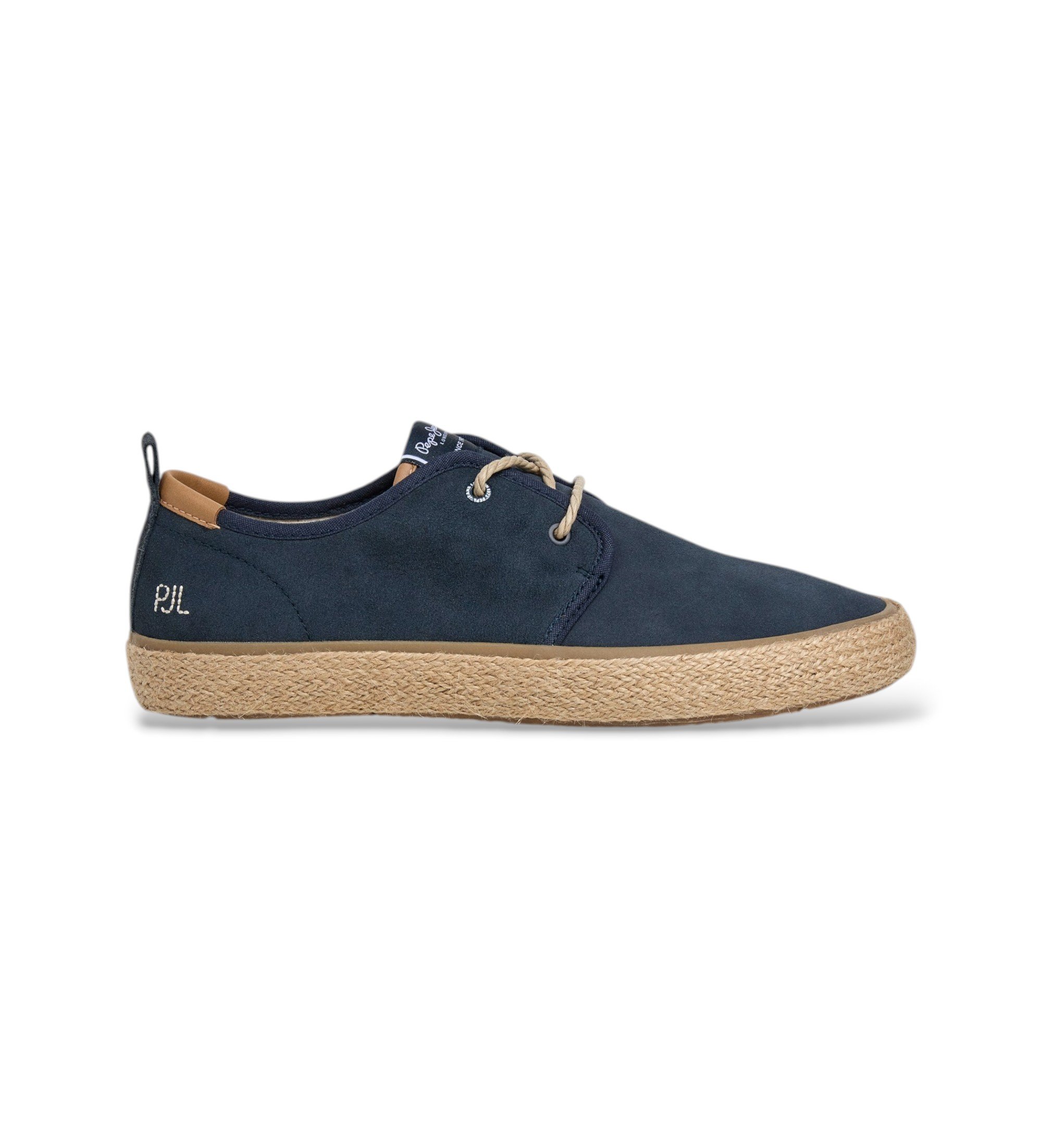 Pepe Jeans für Herren. PMS100007 Espadrilles Port Casual navy (45), Blau, Stoff, Wohnung, Schnürsenkel, Lässig