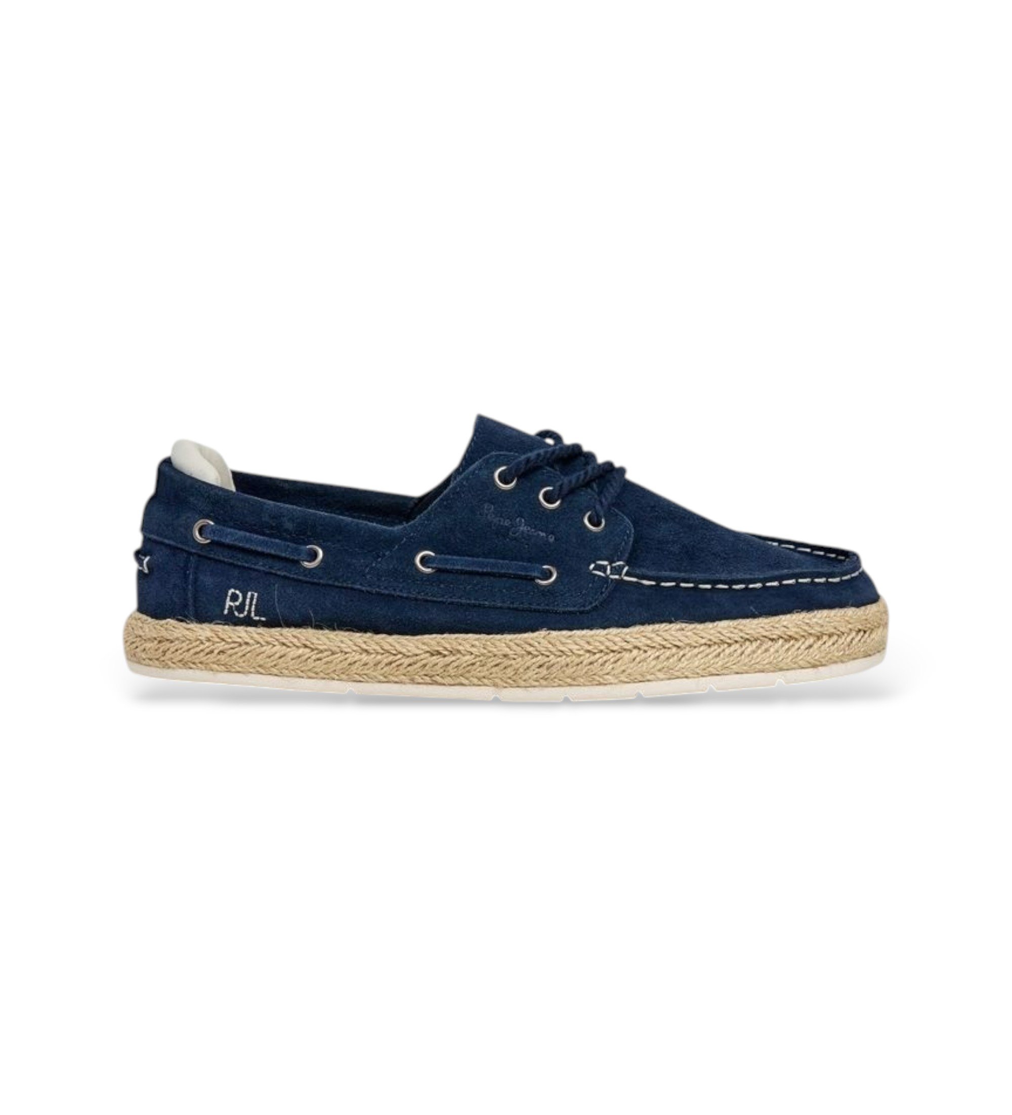 Pepe Jeans für Herren. PMS100006 Espadrilles Porto Deck navy (42), Blau, Stoff, Wohnung, Schnürsenkel, Lässig