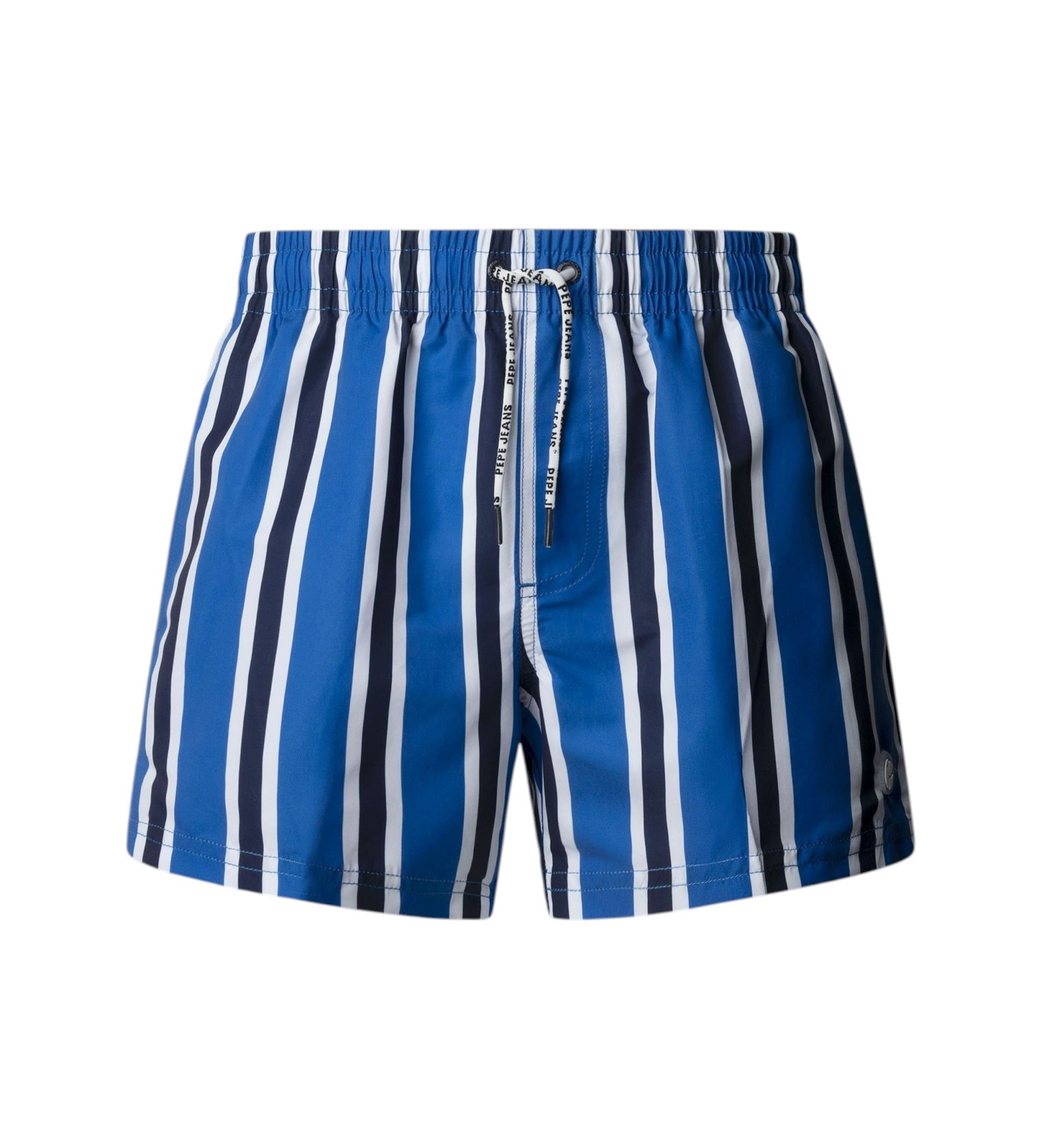 Pepe Jeans für Herren. PMB100016 Blau gestreifter Badeanzug (S), Strandbekleidung, Recyceltes Polyester, Nachhaltig