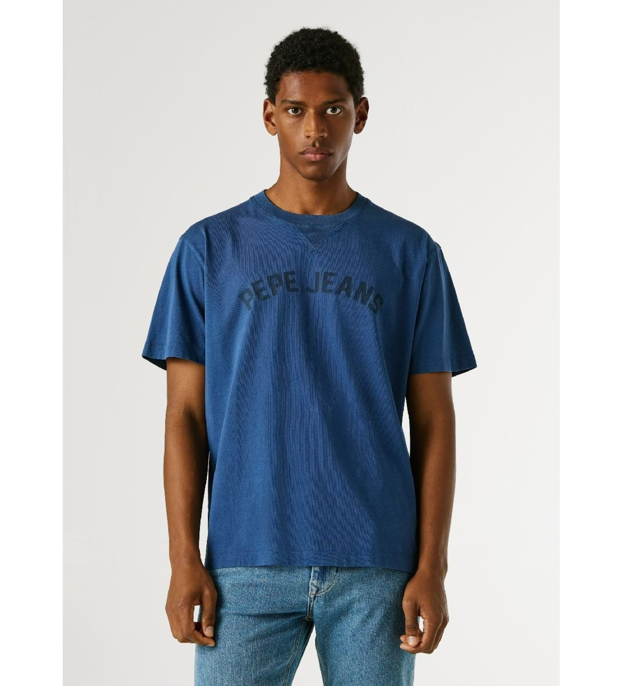 Pepe Jeans für Herren. PM5010295 Gio navy T-Shirt (S), Blau, Lässig, Baumwolle, Kurzarm, Marine