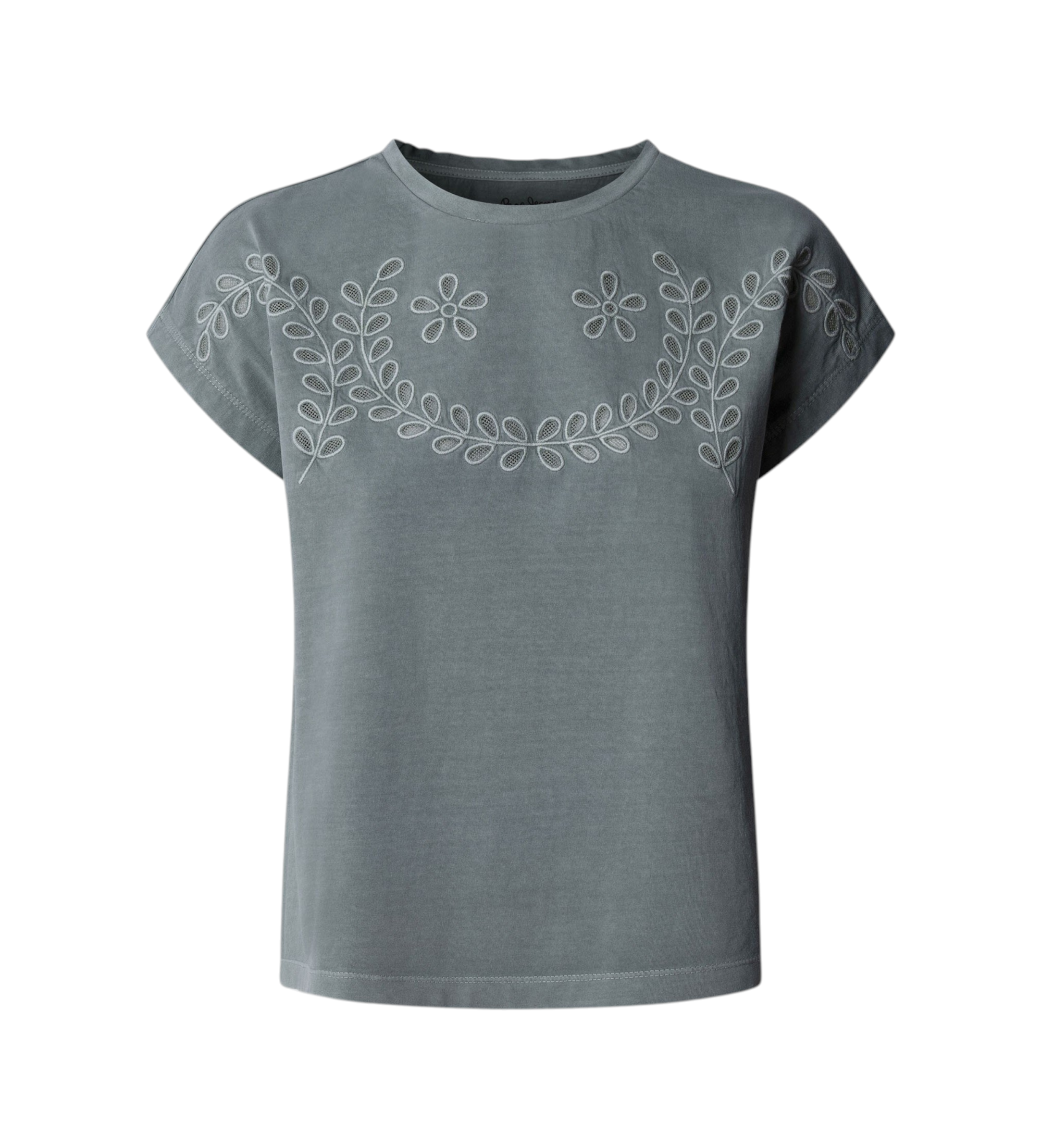 Pepe Jeans für Damen. PL5000137 Grünes Mina-T-Shirt (M), Lässig, Baumwolle, Kurzarm