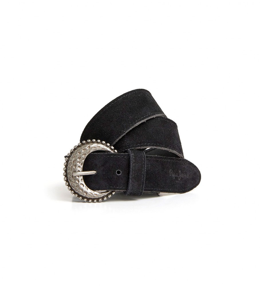 Pepe Jeansvoor vrouwen. PL020838 Emily Leren Riem zwart (S), Casual, Leer