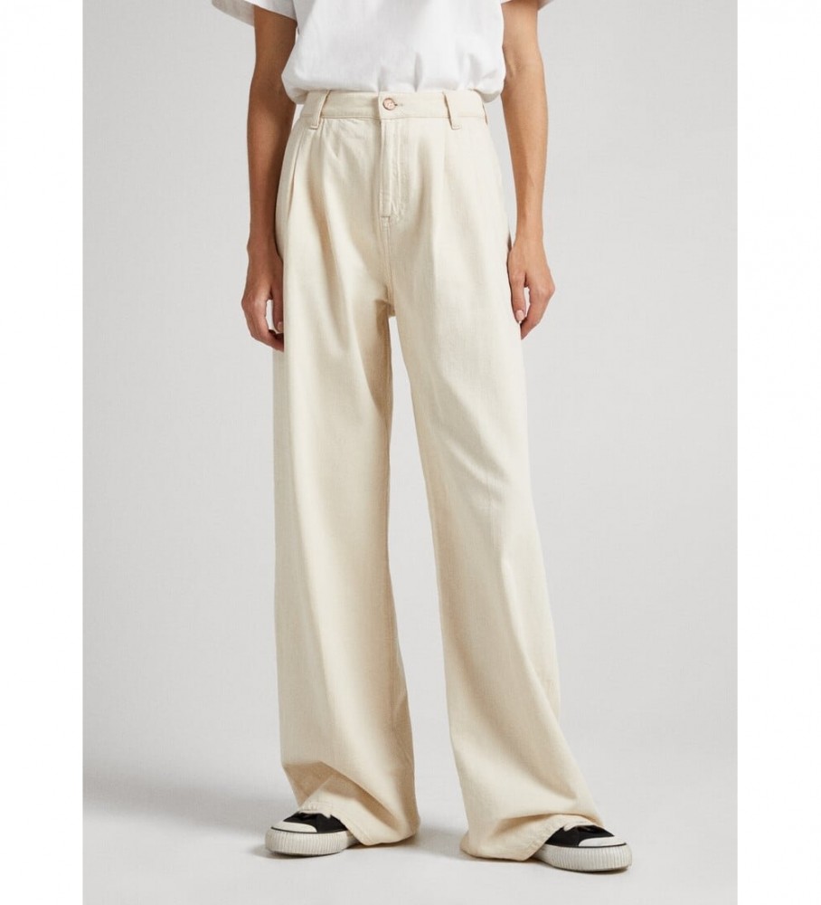 Pepe Jeans für Damen. PL204490 Jeans Cecilia hellbeige (26/30), Lässig, Baumwolle, Nachhaltig