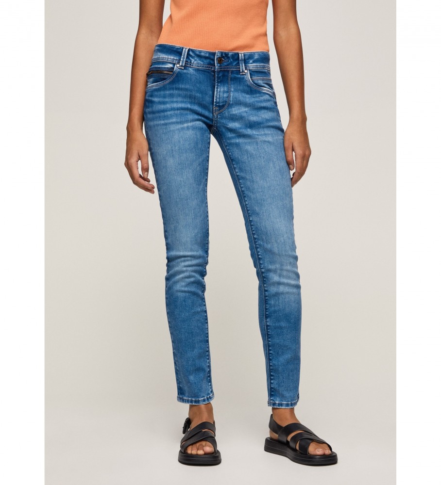 Pepe Jeans für Damen. PL204165VU1 Jean New Brooke blau (24/32), Lässig, Baumwolle, Denim, Nachhaltig