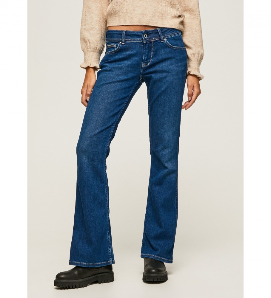 Pepe Jeans für Damen. PL204167GW1 Jean New Pimlico navy (24/32), Lässig, Denim, Bio-Baumwolle, Nachhaltig, Marine