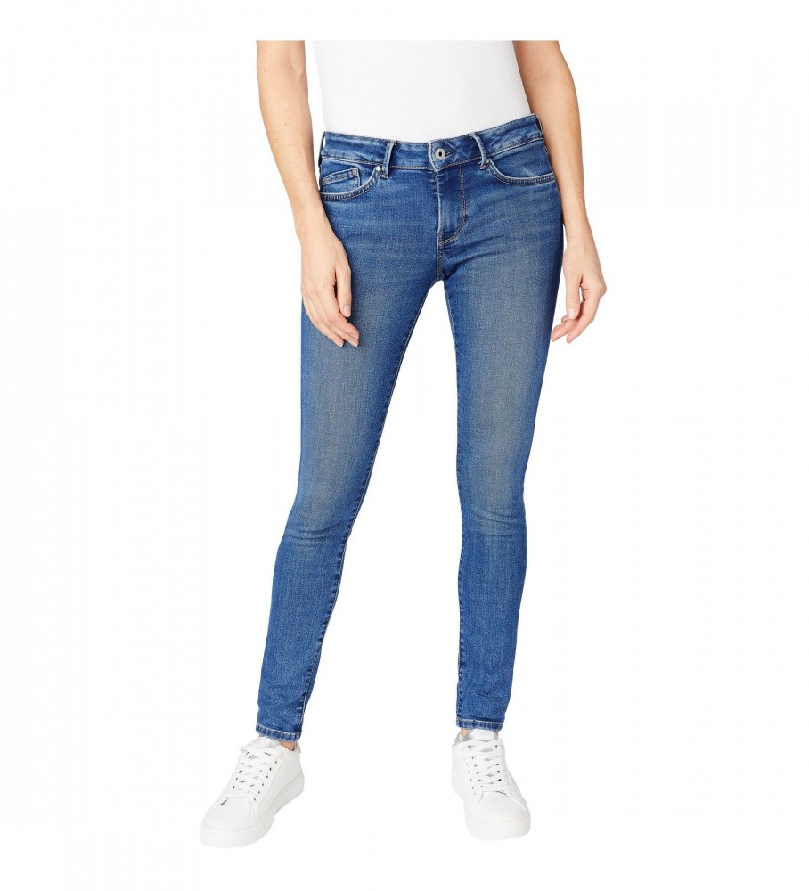 Pepe Jeans für Damen. PL204171VW3 Jeans Regent Fit Skinny Hohe Taille blau (29/30), Lässig, Baumwolle, Denim, Nachhaltig