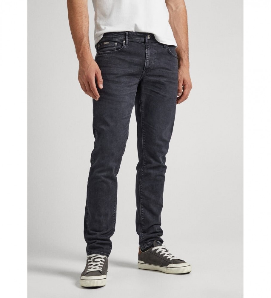Pepe Jeans für Herren. PM211493YB2 Stanley Jeans schwarz (30/32), Lässig, Baumwolle, Denim, Nachhaltig