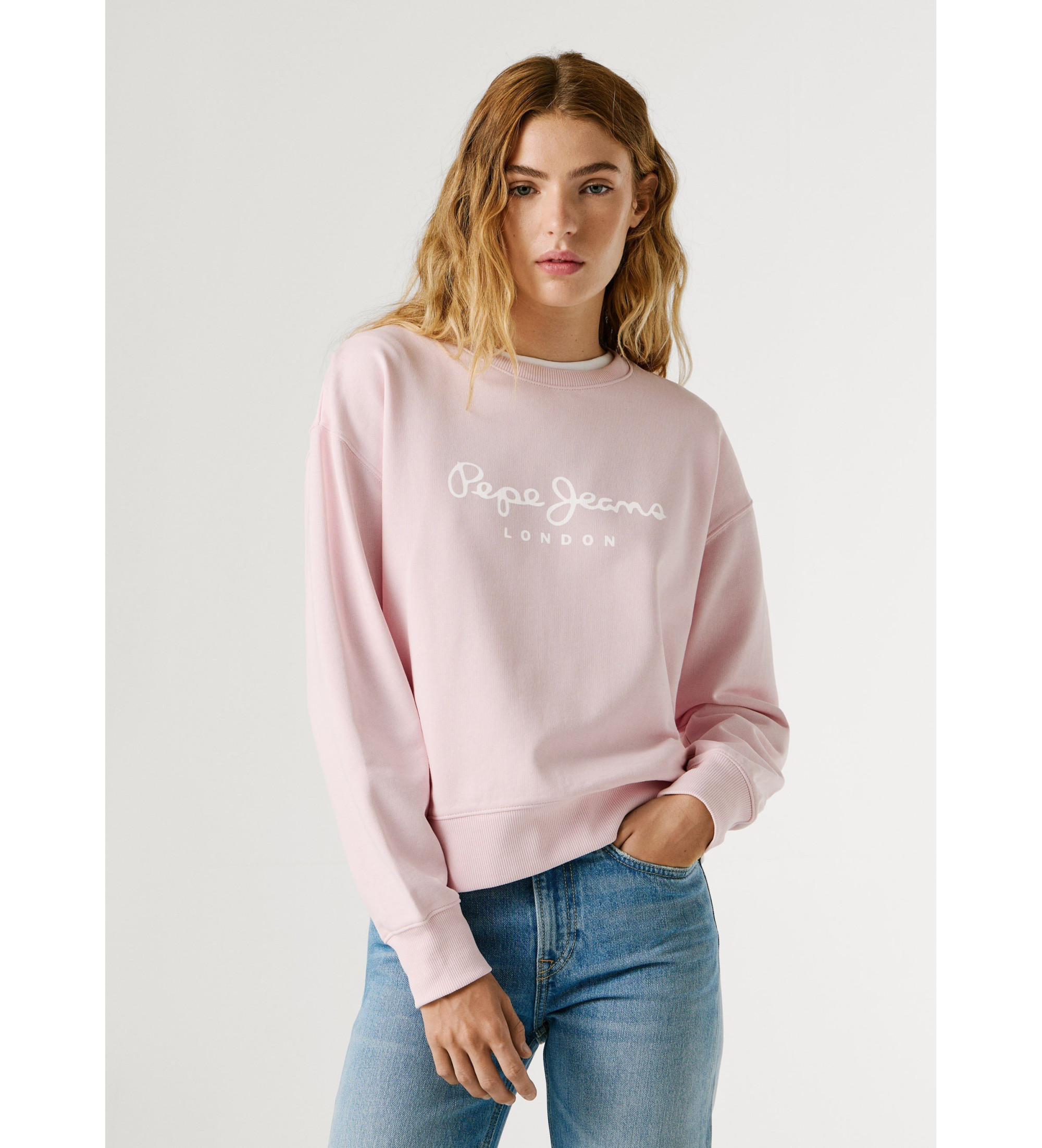 Pepe Jeans für Damen. PL5800072 Rosa Maty-Pullover (XS), Lässig, Baumwolle