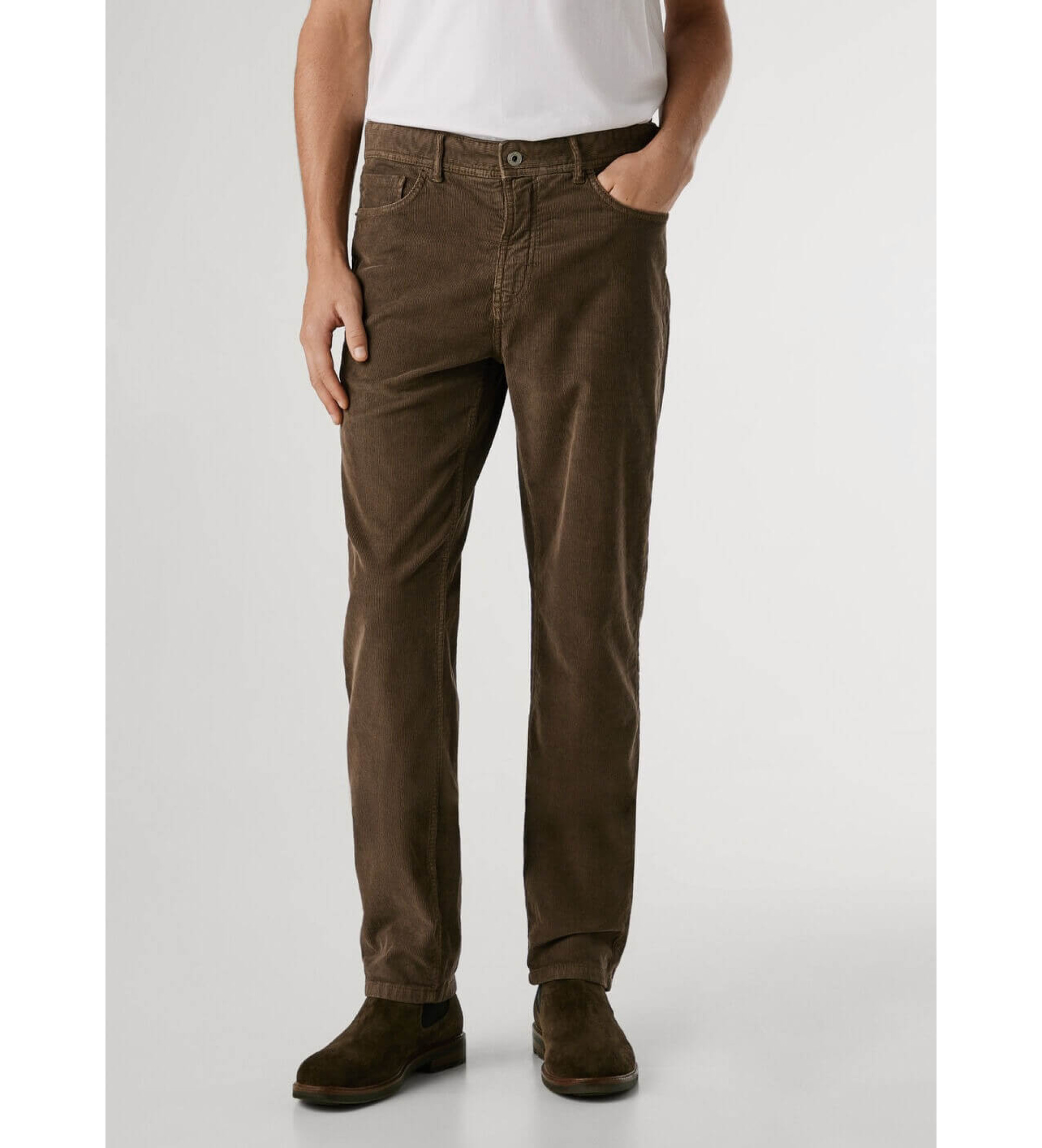 Pepe Jeans für Herren. PM2100016 Brauner Cord 5 Taschen Schlanke Hose (30), Lässig, Baumwolle