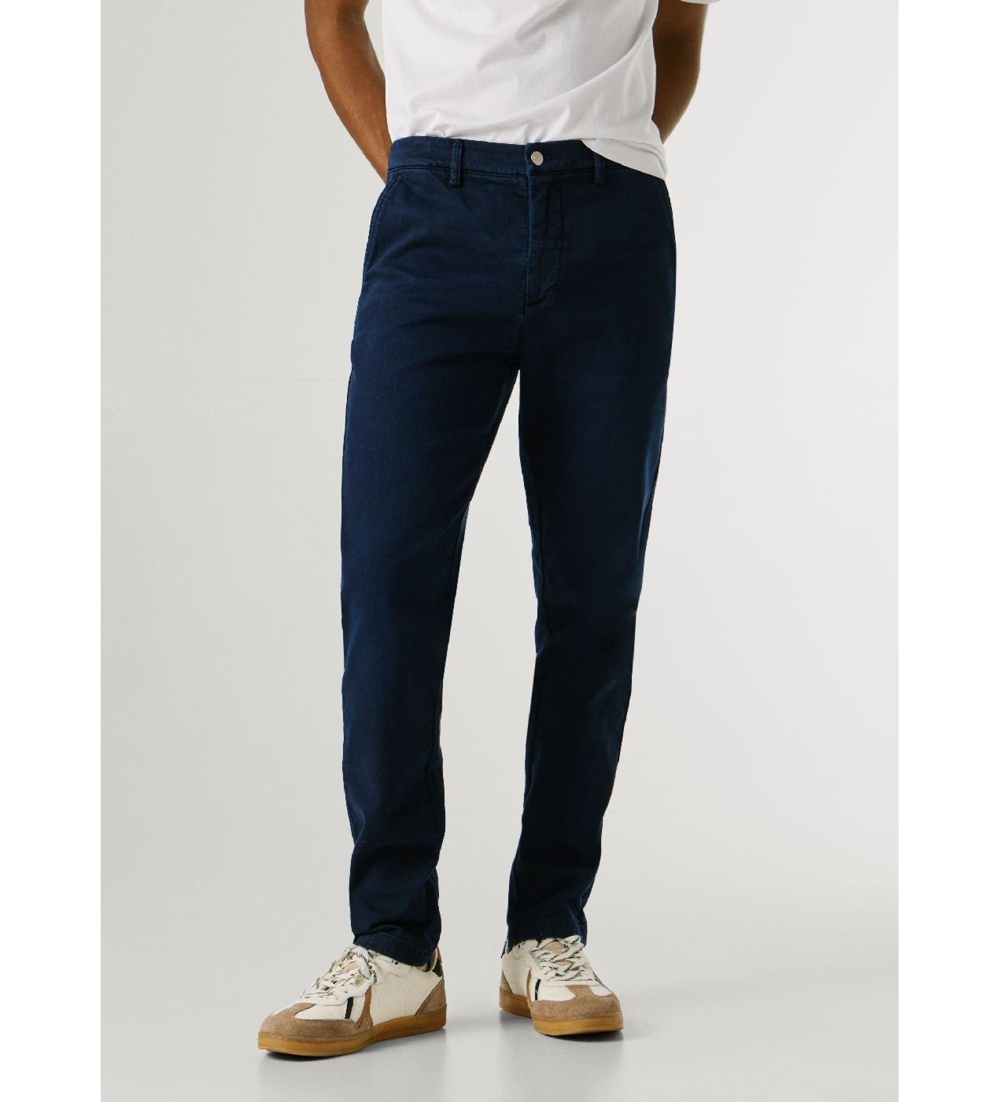 Pepe Jeans für Herren. PM2100081 Stanley Chino Hose navy (34), Lässig, Baumwolle, Marine