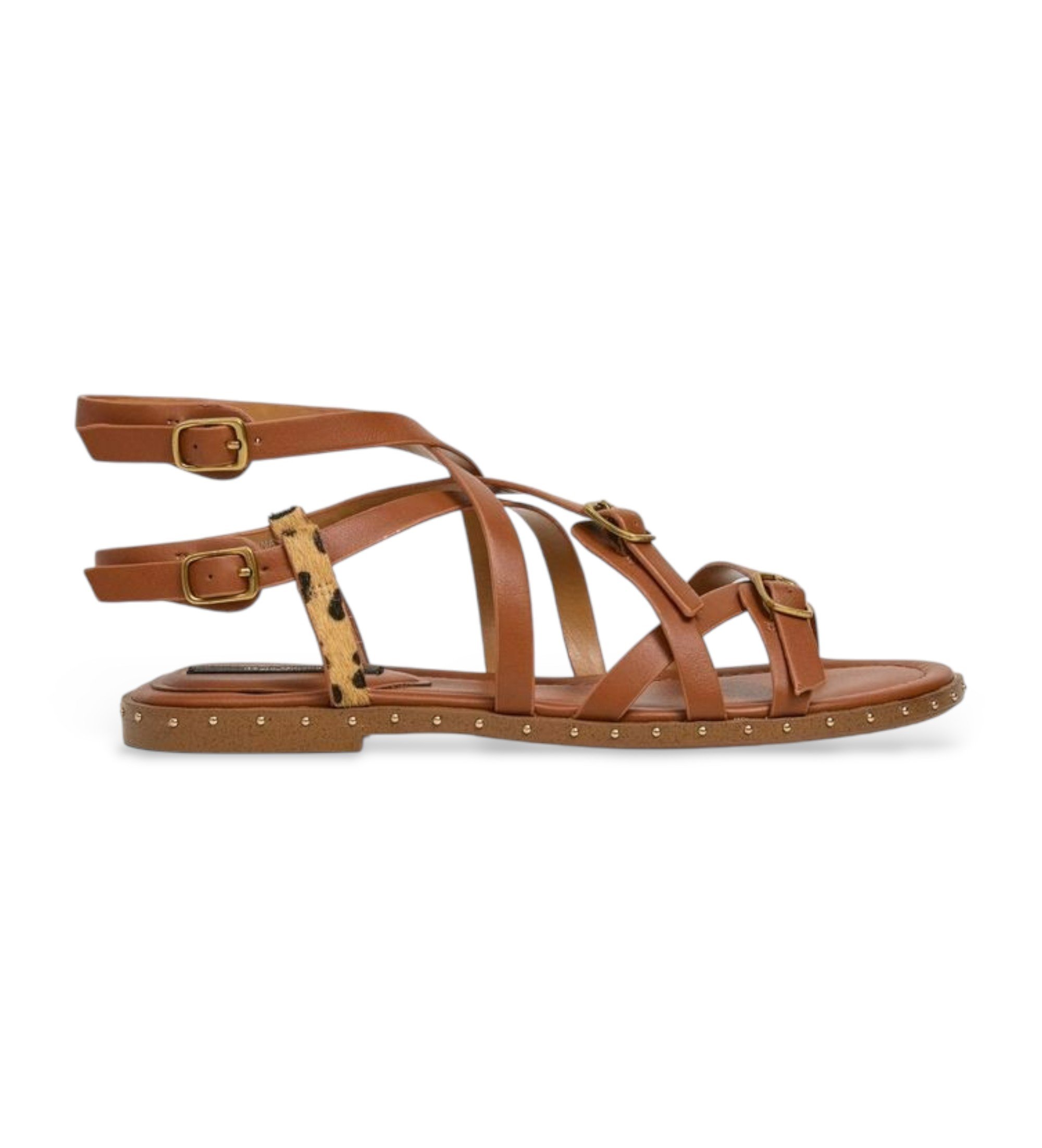 Pepe Jeans für Damen. PLS900015 Dyana Riemchensandalen braun (38), Wohnung, Schnalle, Lässig