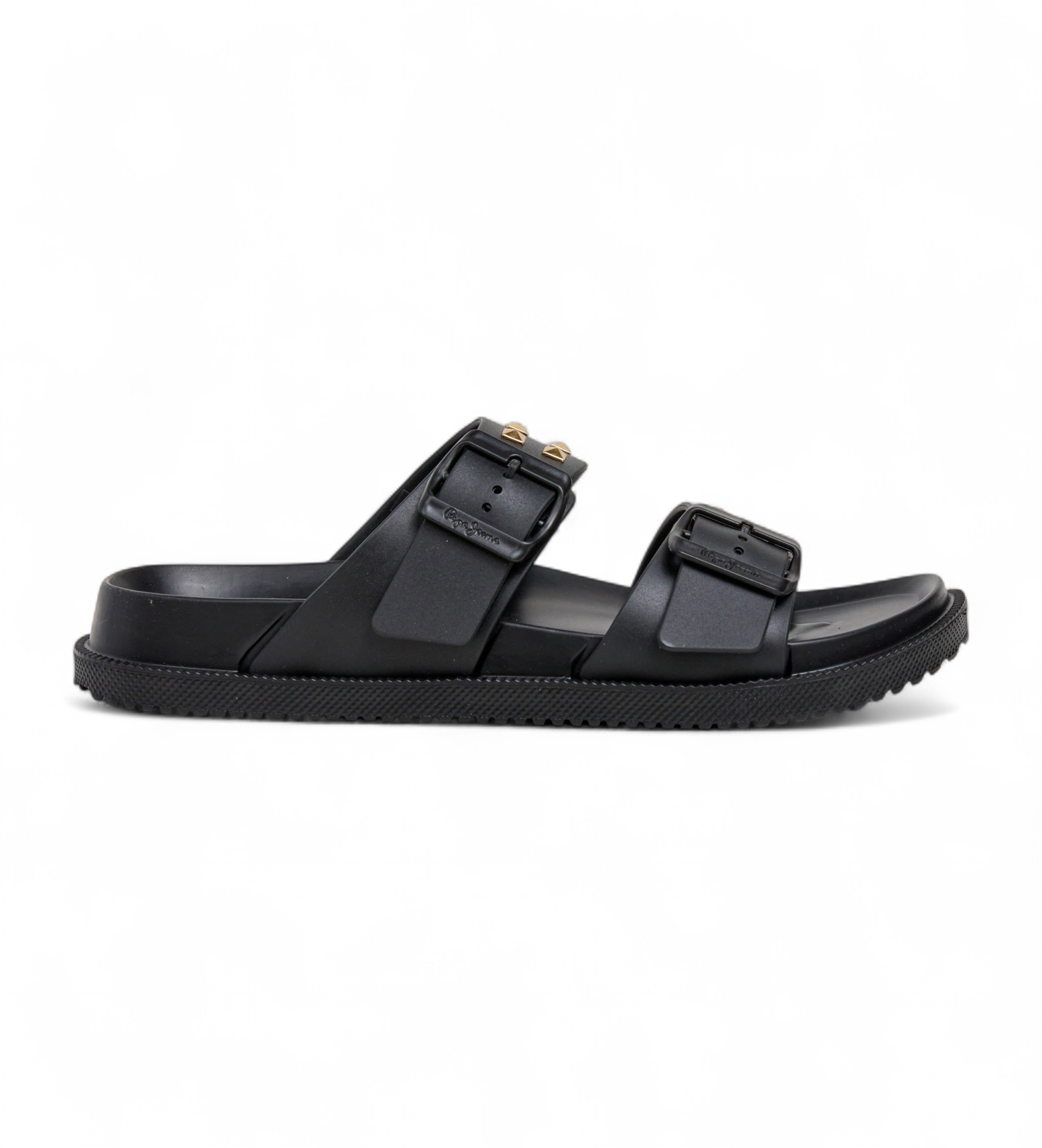 Pepe Jeans für Damen. PLS700005 Ocean Nieten Sandalen schwarz (37), Wohnung, Keine, Lässig, Strandbekleidung